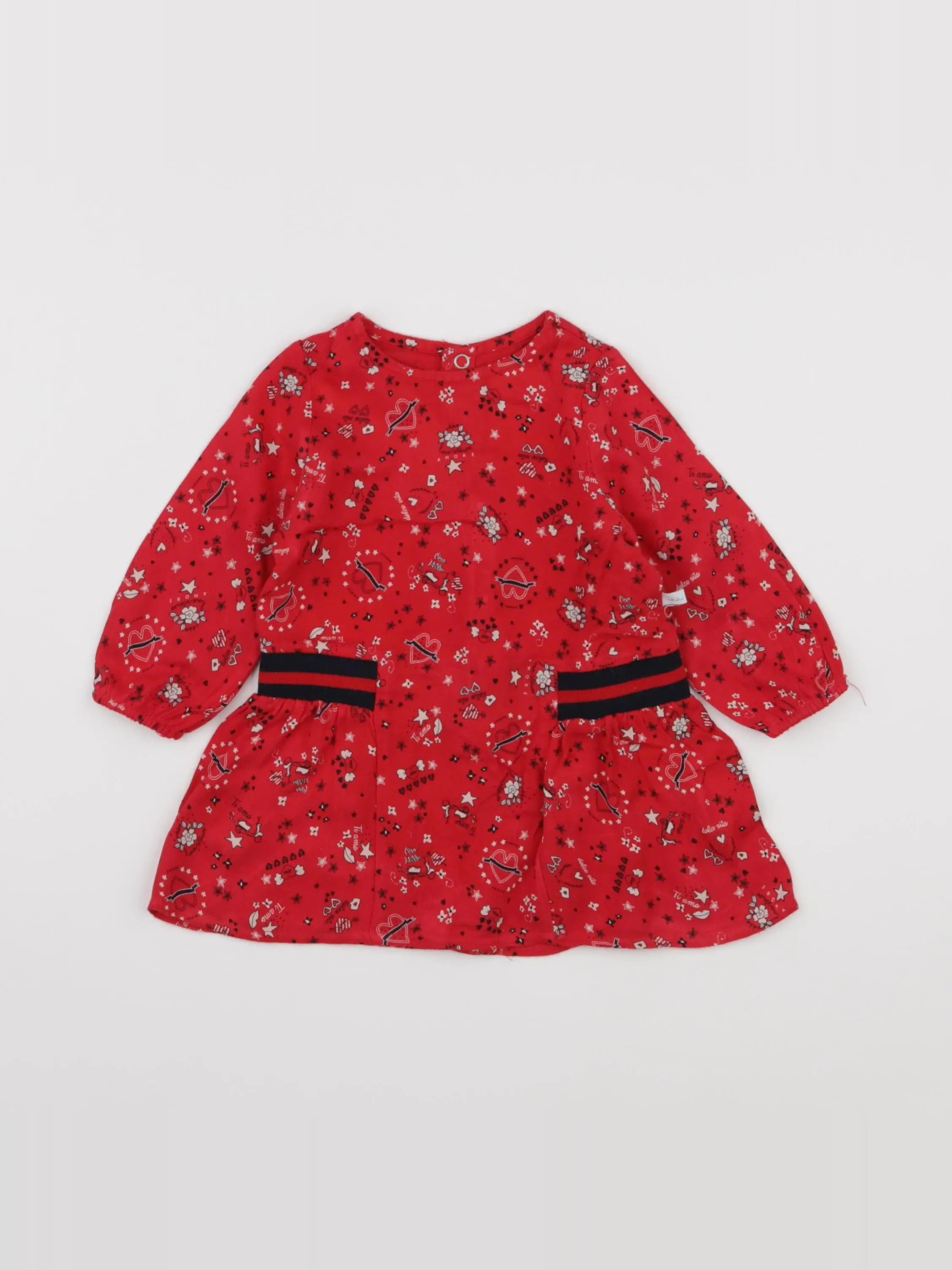IKKS - robe rouge - 6 mois