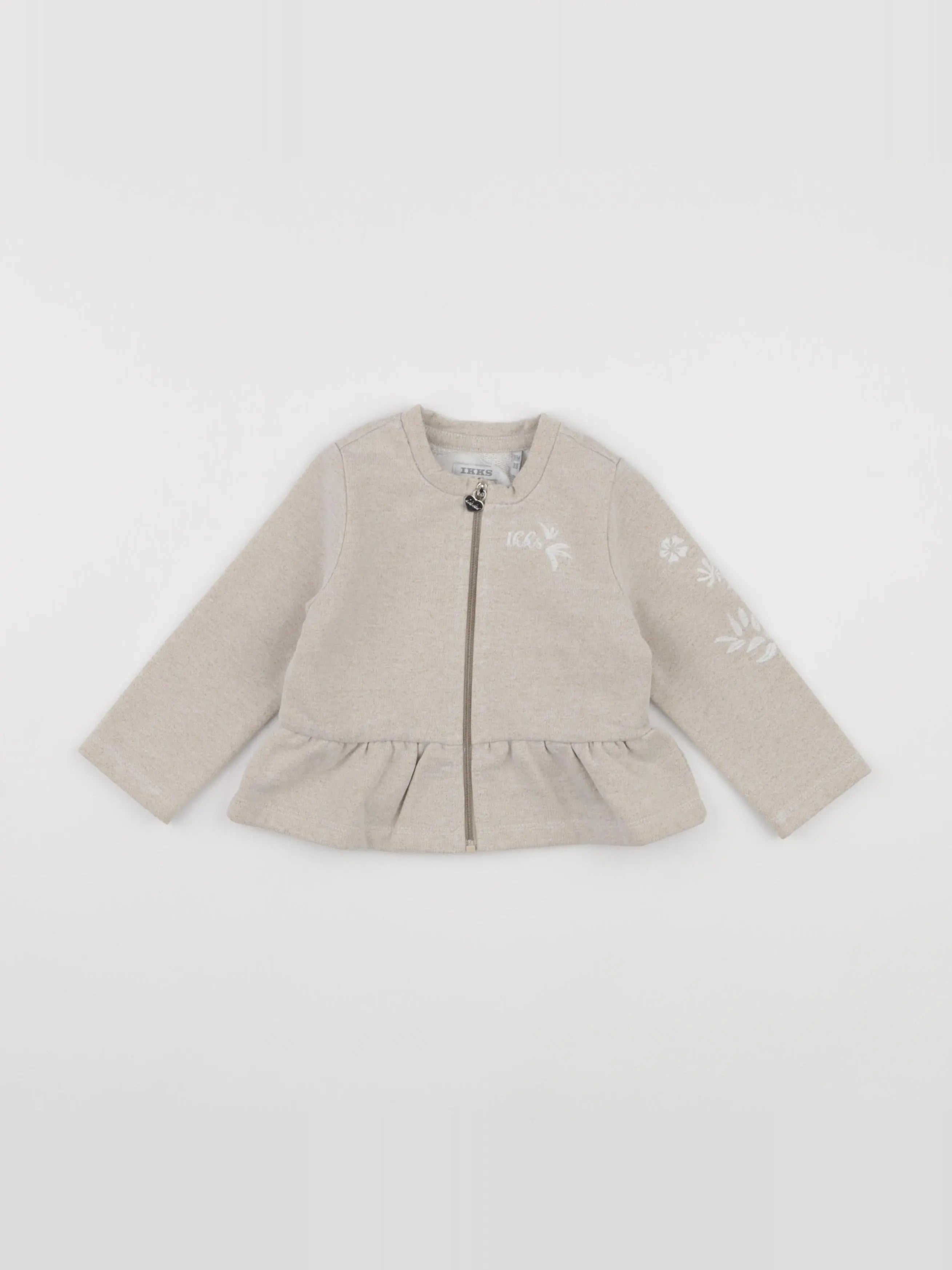 IKKS - sweat imprimé au dos beige, or - 18 mois