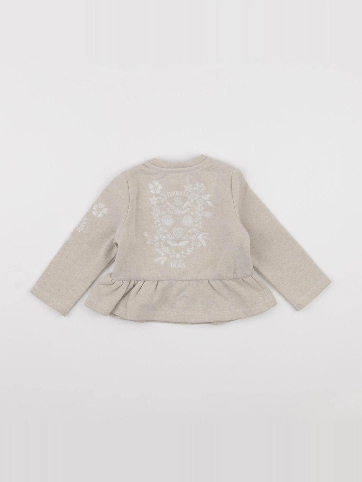 IKKS - sweat imprimé au dos beige, or - 18 mois