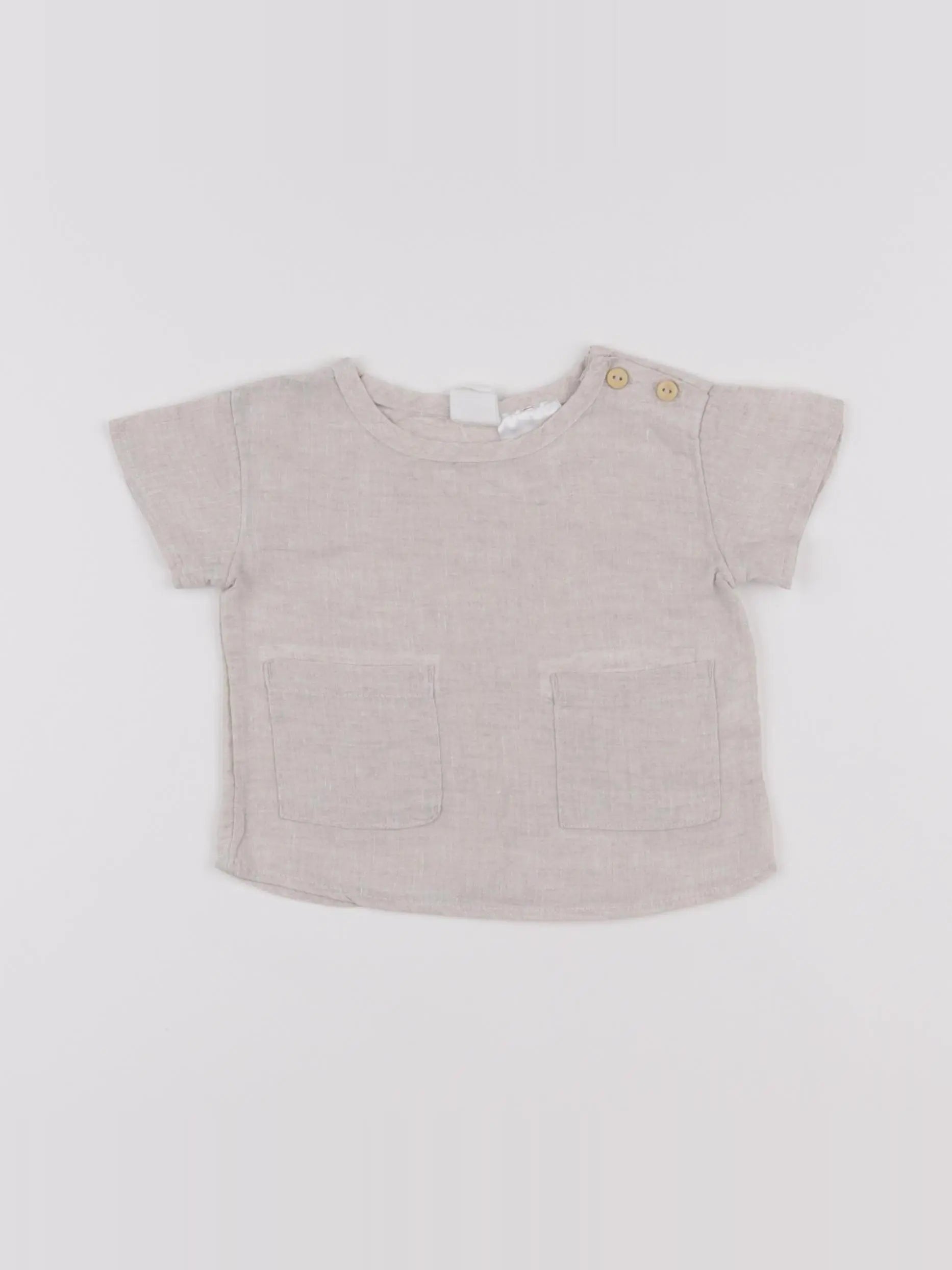 H&M - blouse beige - 2/4 mois