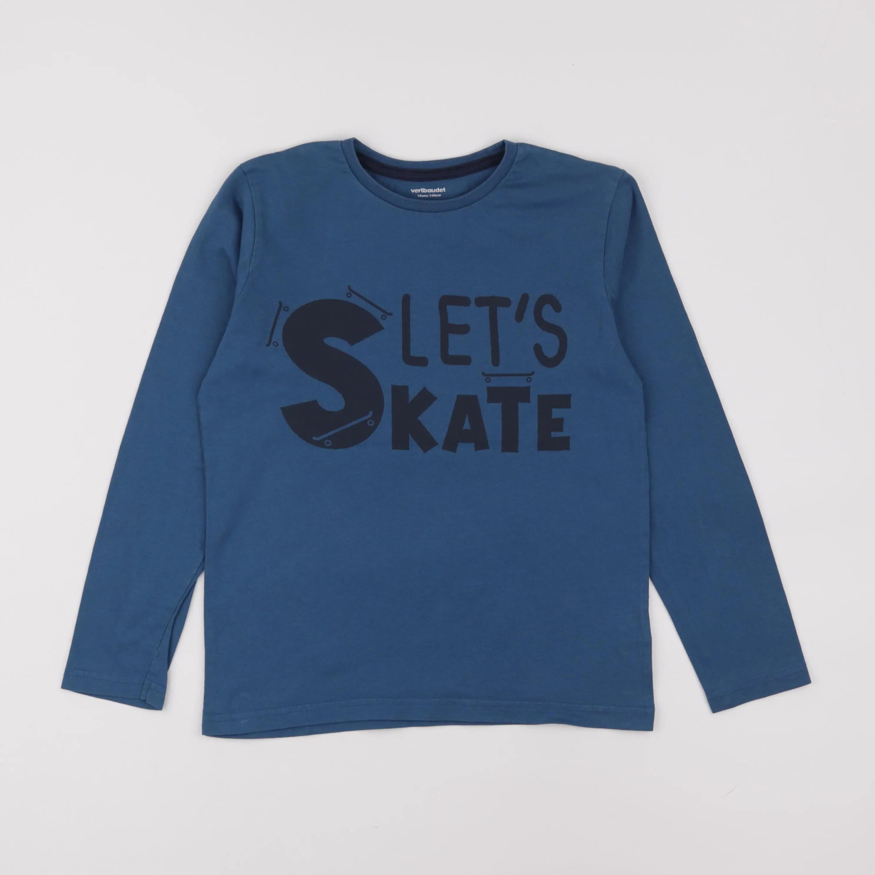 Vertbaudet - tee-shirt bleu - 10 ans