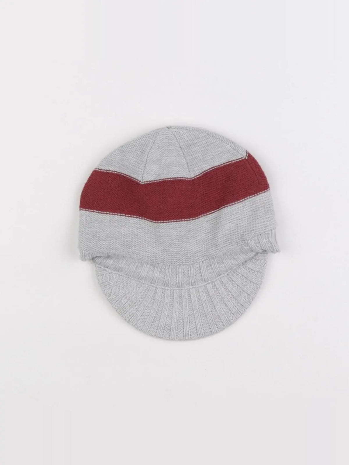 Vertbaudet - bonnet gris, rouge - 24/36 mois