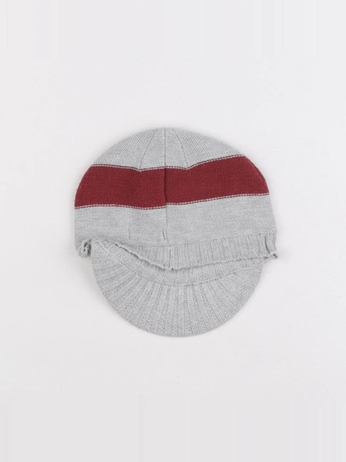 Vertbaudet - bonnet gris, rouge - 24/36 mois