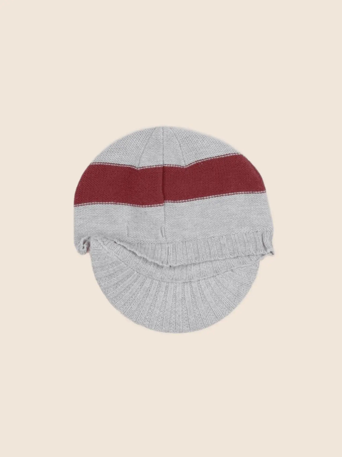 Vertbaudet - bonnet gris, rouge - 24/36 mois