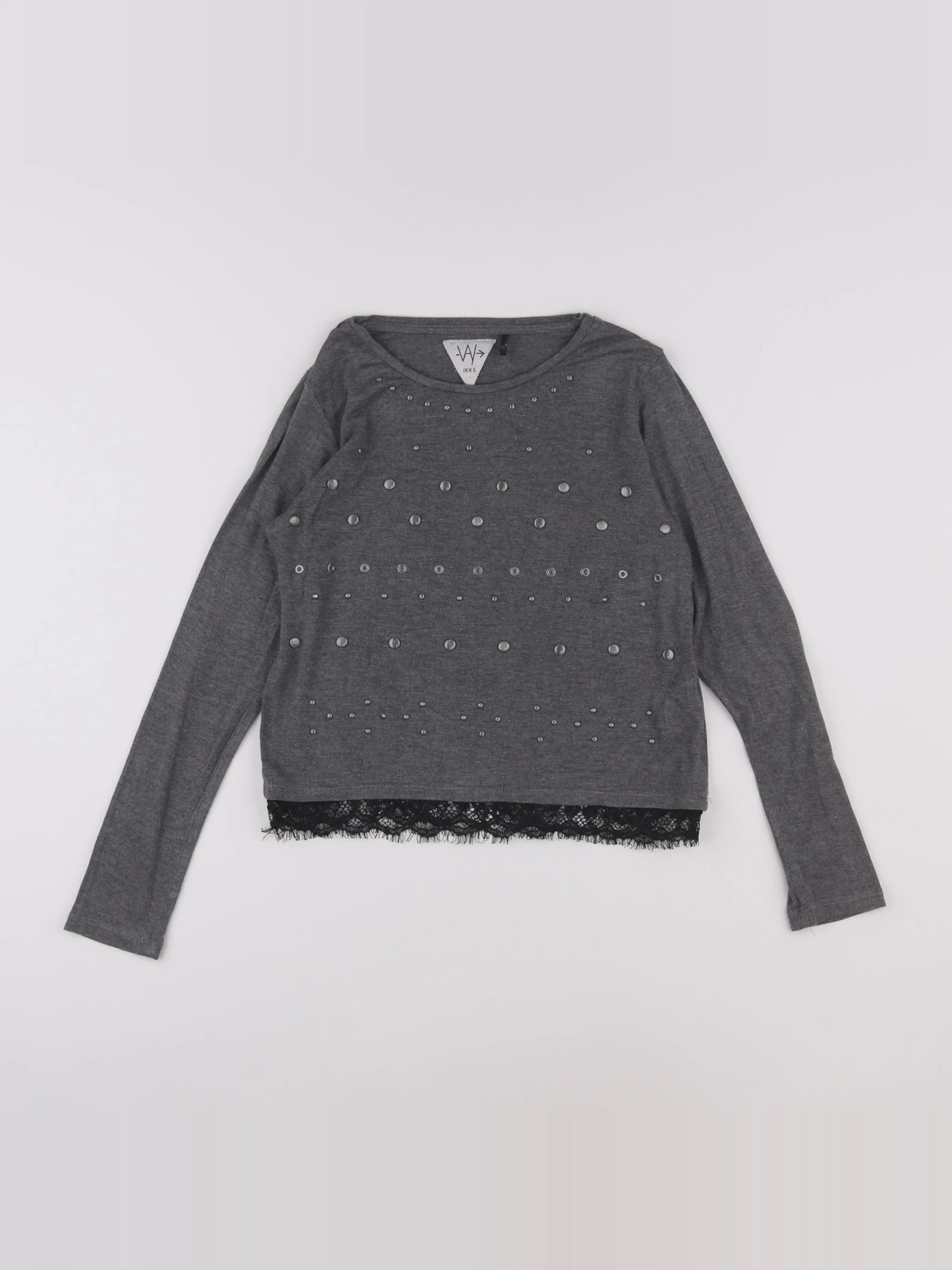 IKKS - tee-shirt gris - 10 ans