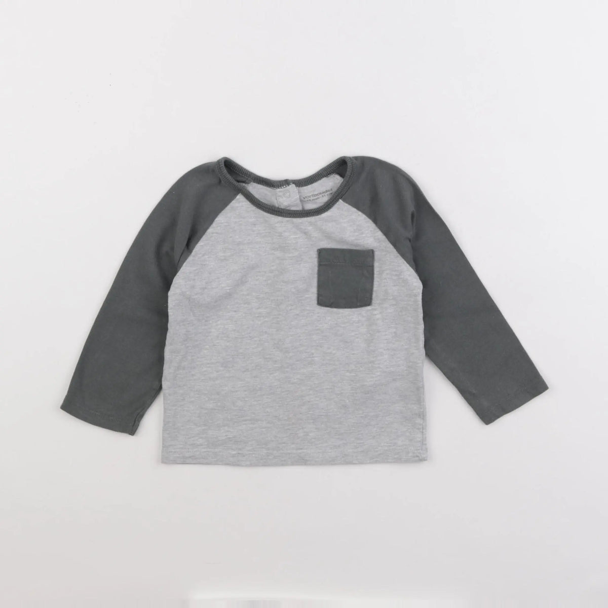 Vertbaudet - tee-shirt gris, vert - 18 mois