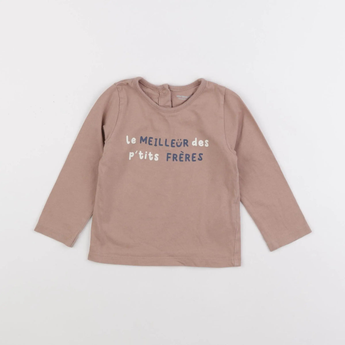 Vertbaudet - tee-shirt beige - 18 mois