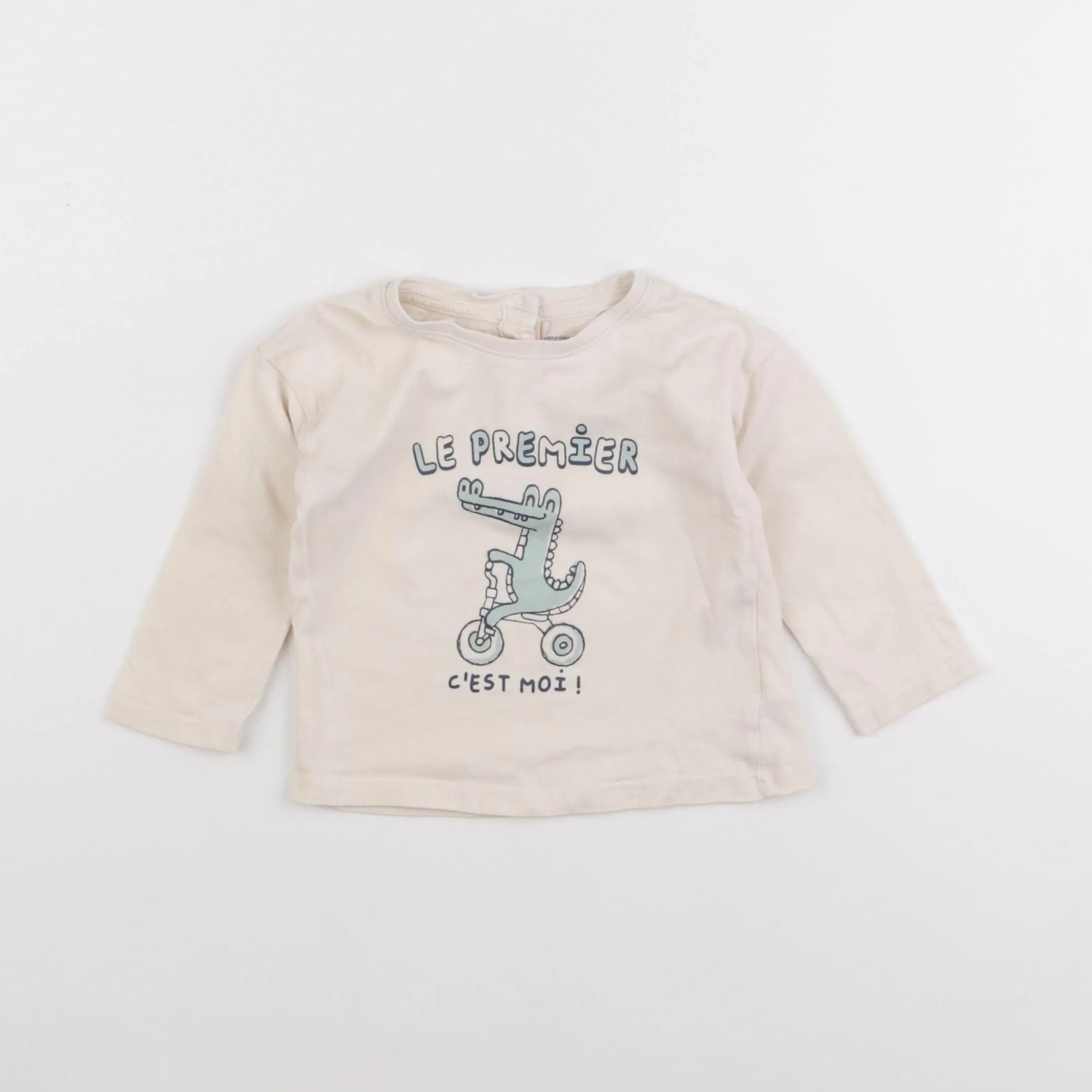 Vertbaudet - tee-shirt beige - 18 mois