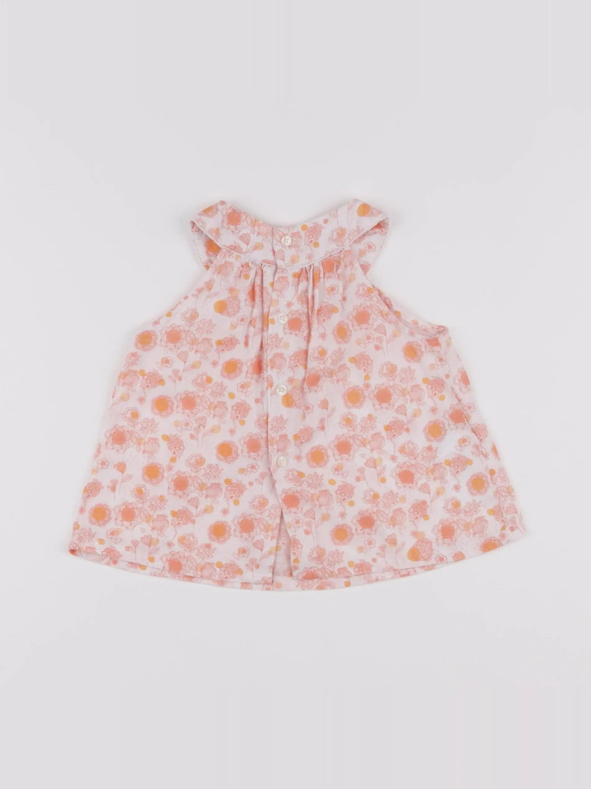 Mango - blouse blanc, orange - 9/12 mois