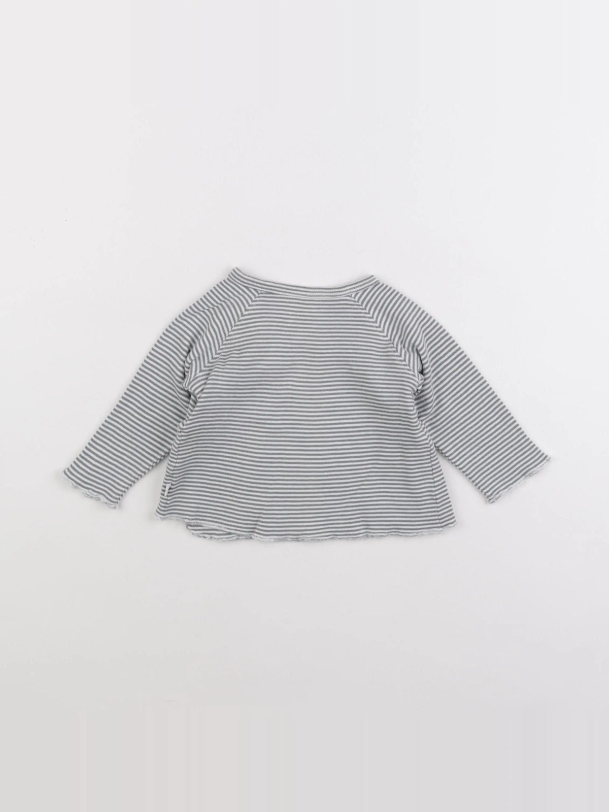 Vertbaudet - tee-shirt blanc, bleu - 12 mois