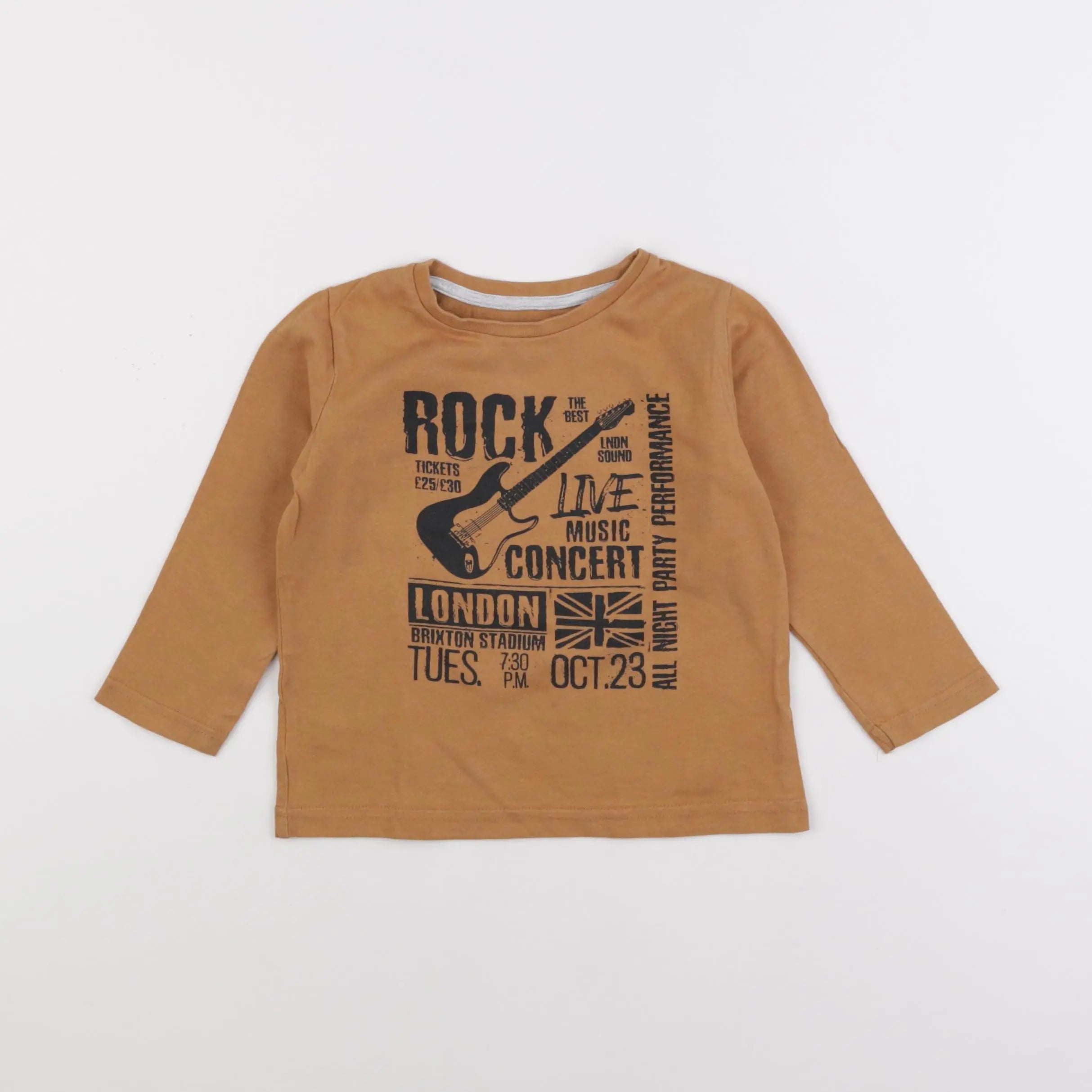 Vertbaudet - tee-shirt marron - 3 ans