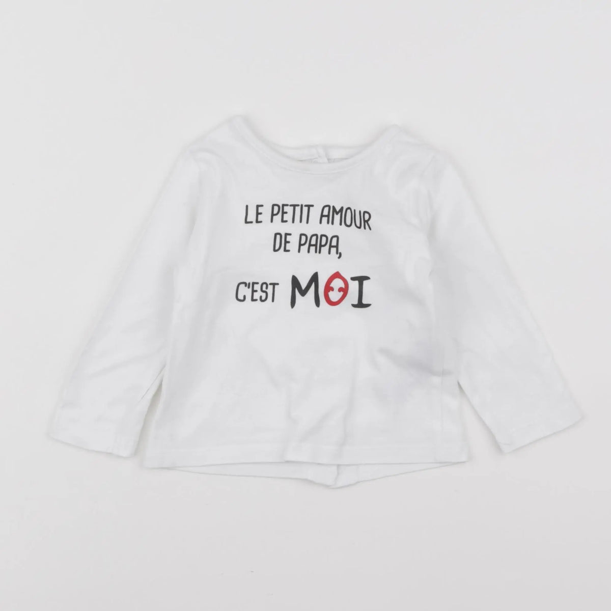 Vertbaudet - tee-shirt blanc - 9 mois