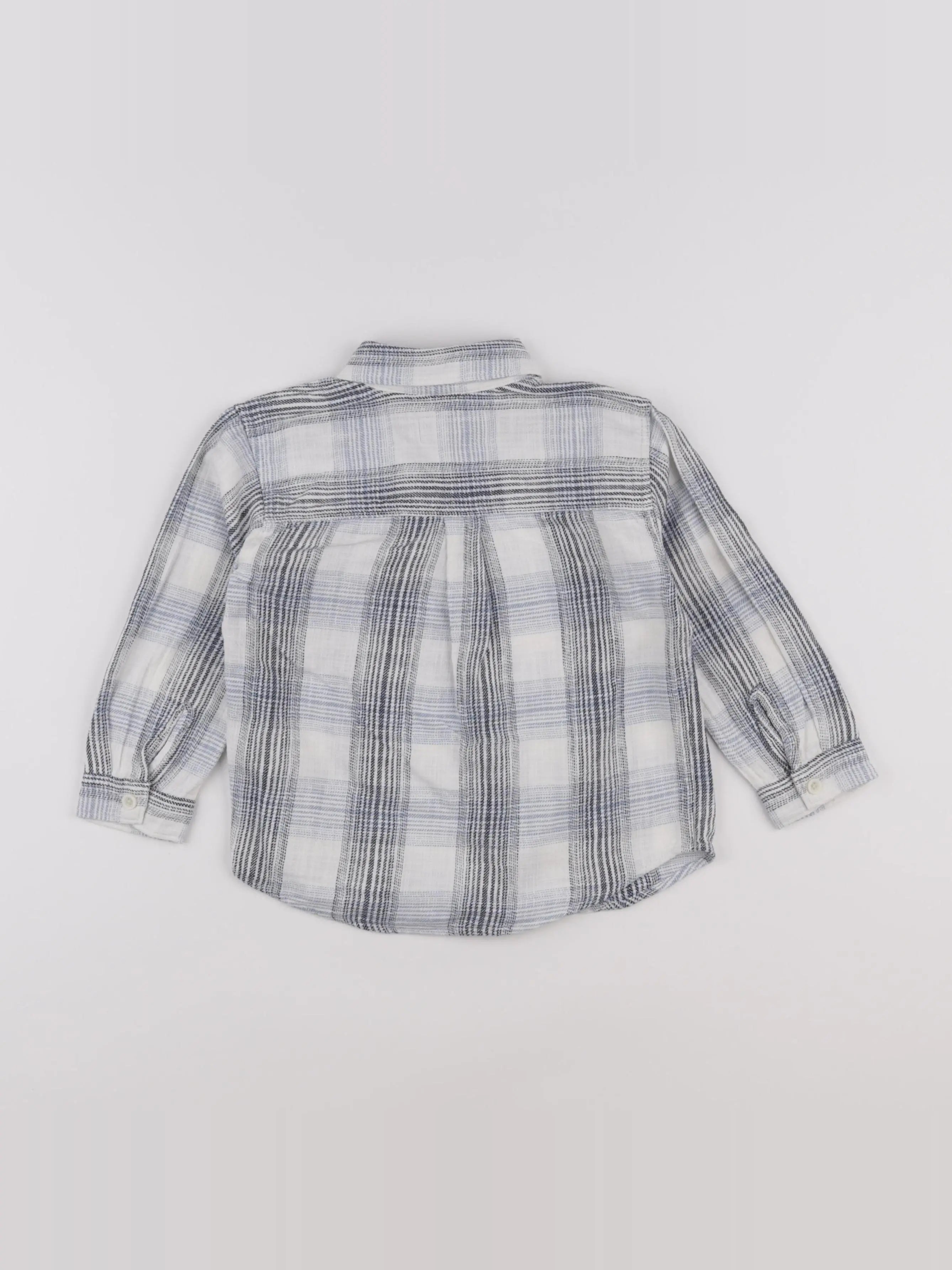 Zara - chemise beige, bleu - 3 ans