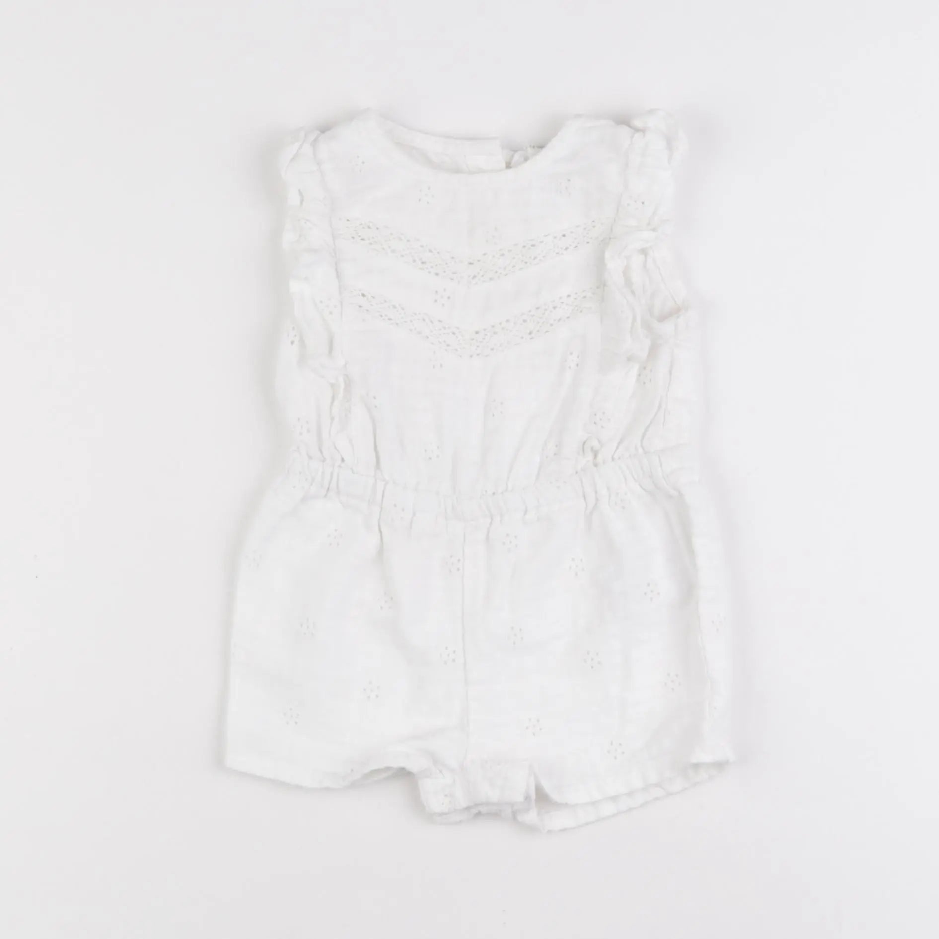 Vertbaudet - combinaison blanc - 12 mois