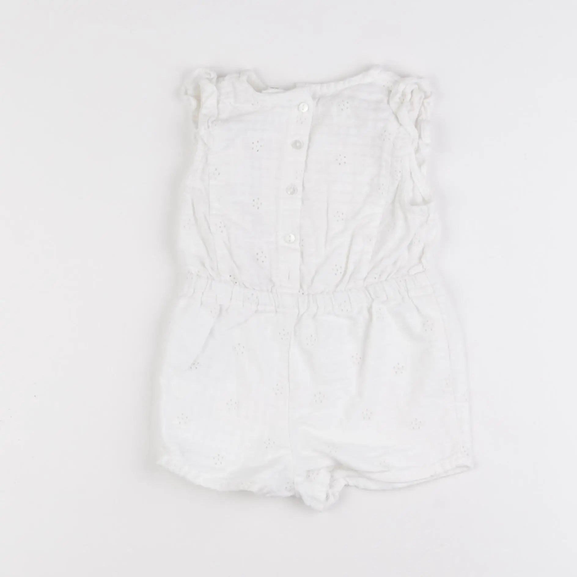 Vertbaudet - combinaison blanc - 12 mois