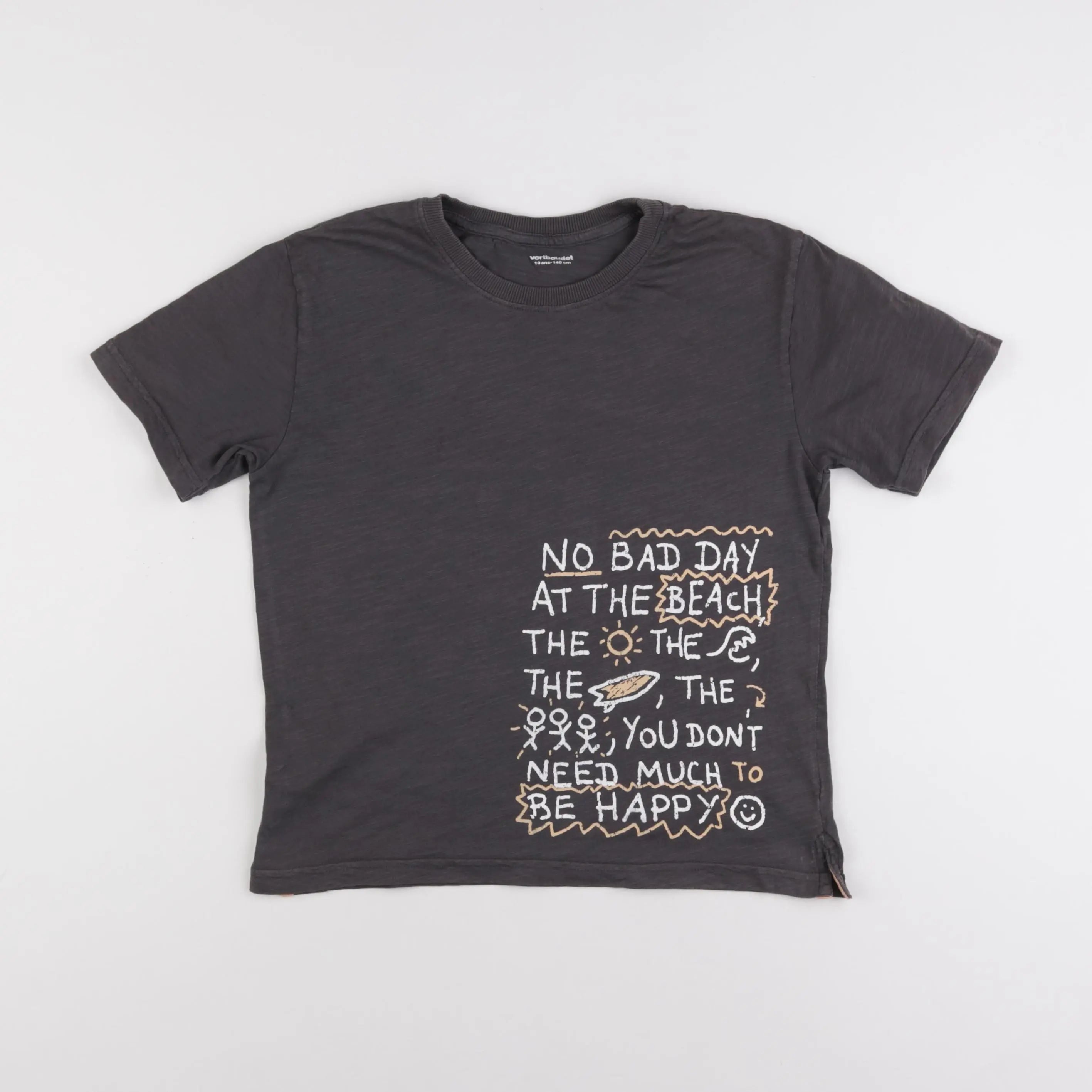 Vertbaudet - tee-shirt gris - 10 ans
