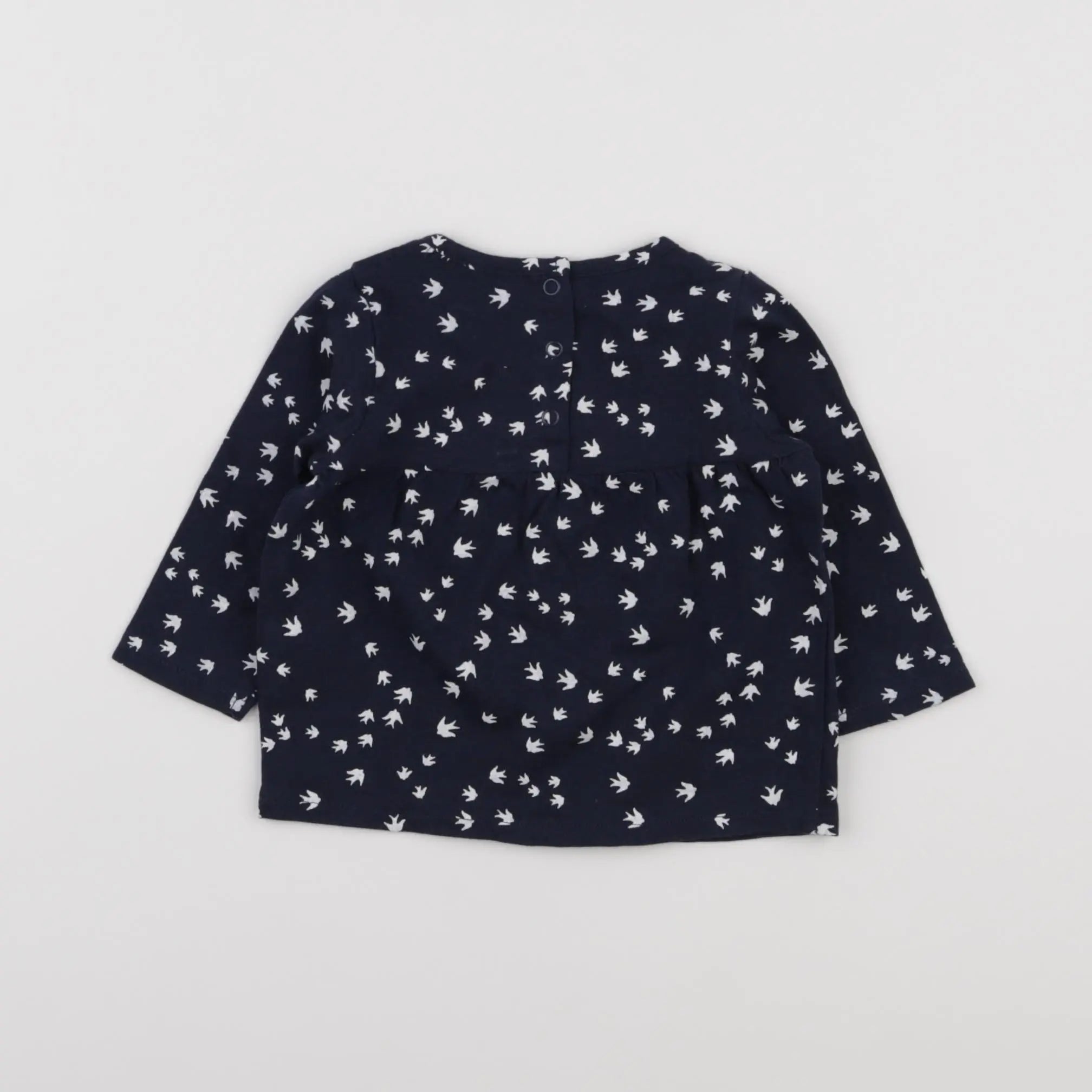 Vertbaudet - tee-shirt bleu - 6 mois