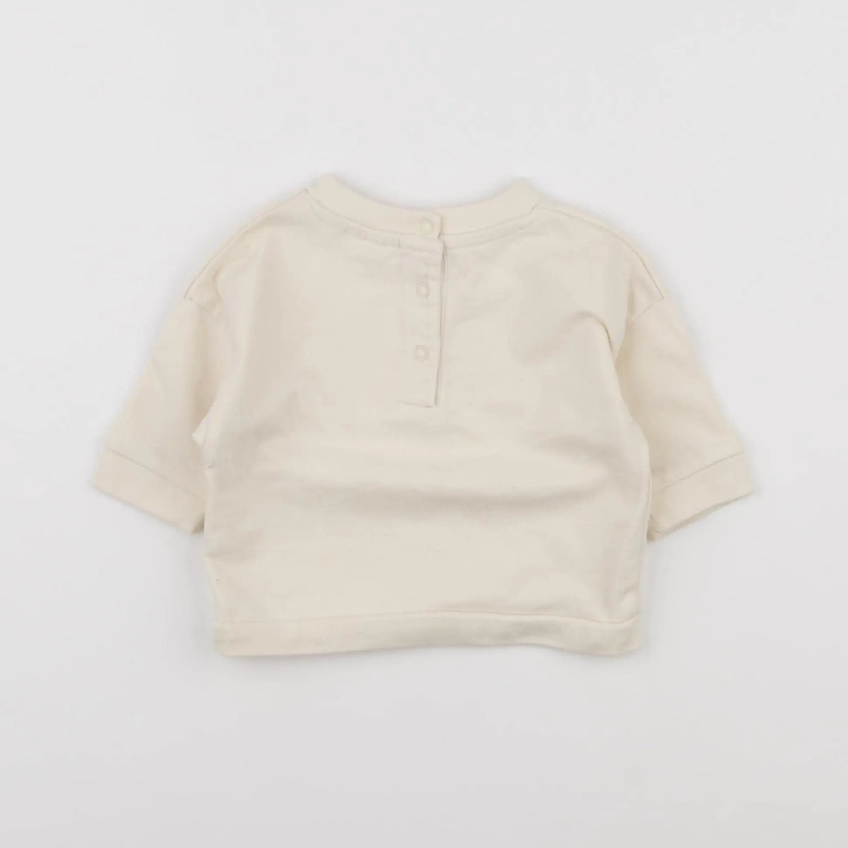 Vertbaudet - sweat beige - 3 mois