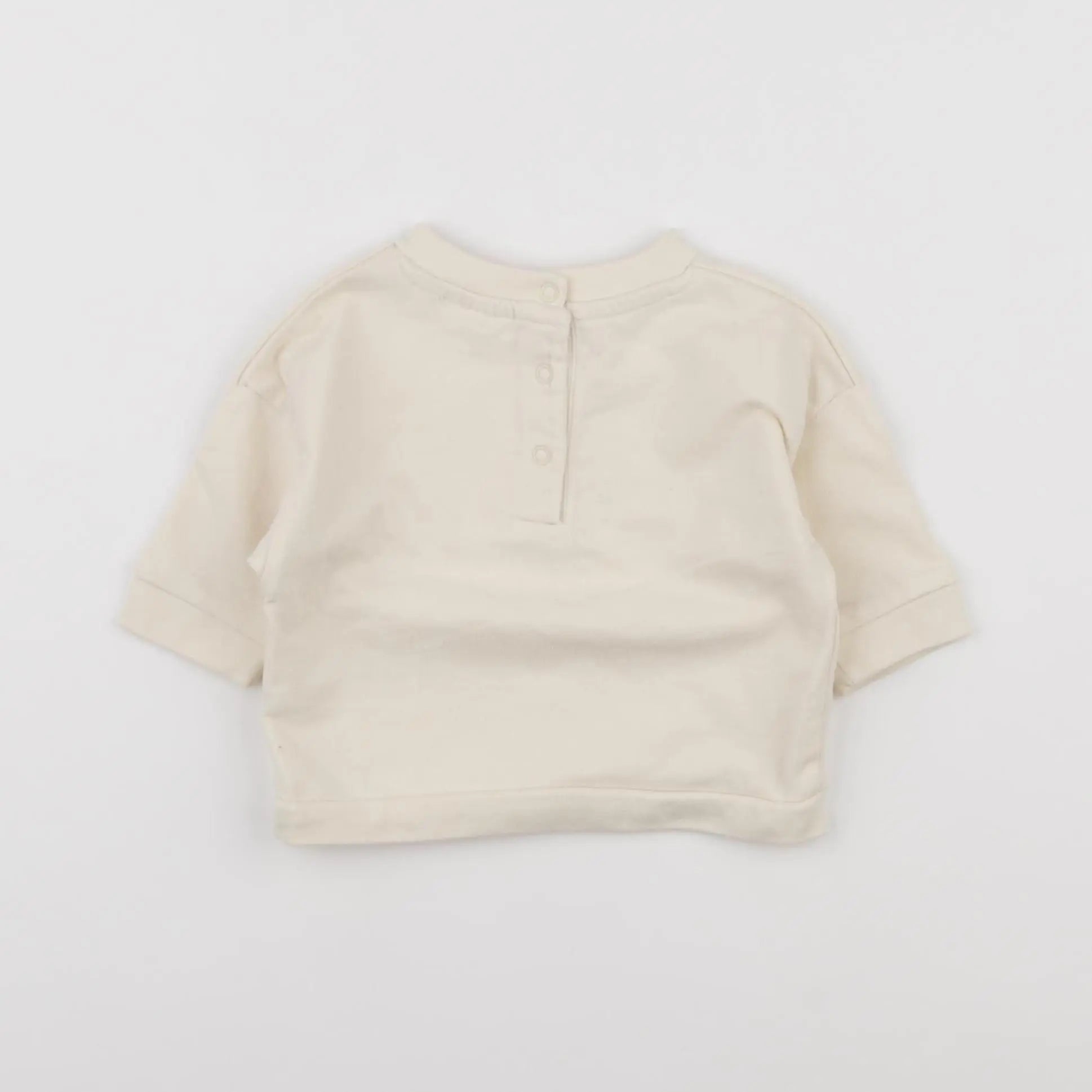 Vertbaudet - sweat beige - 3 mois