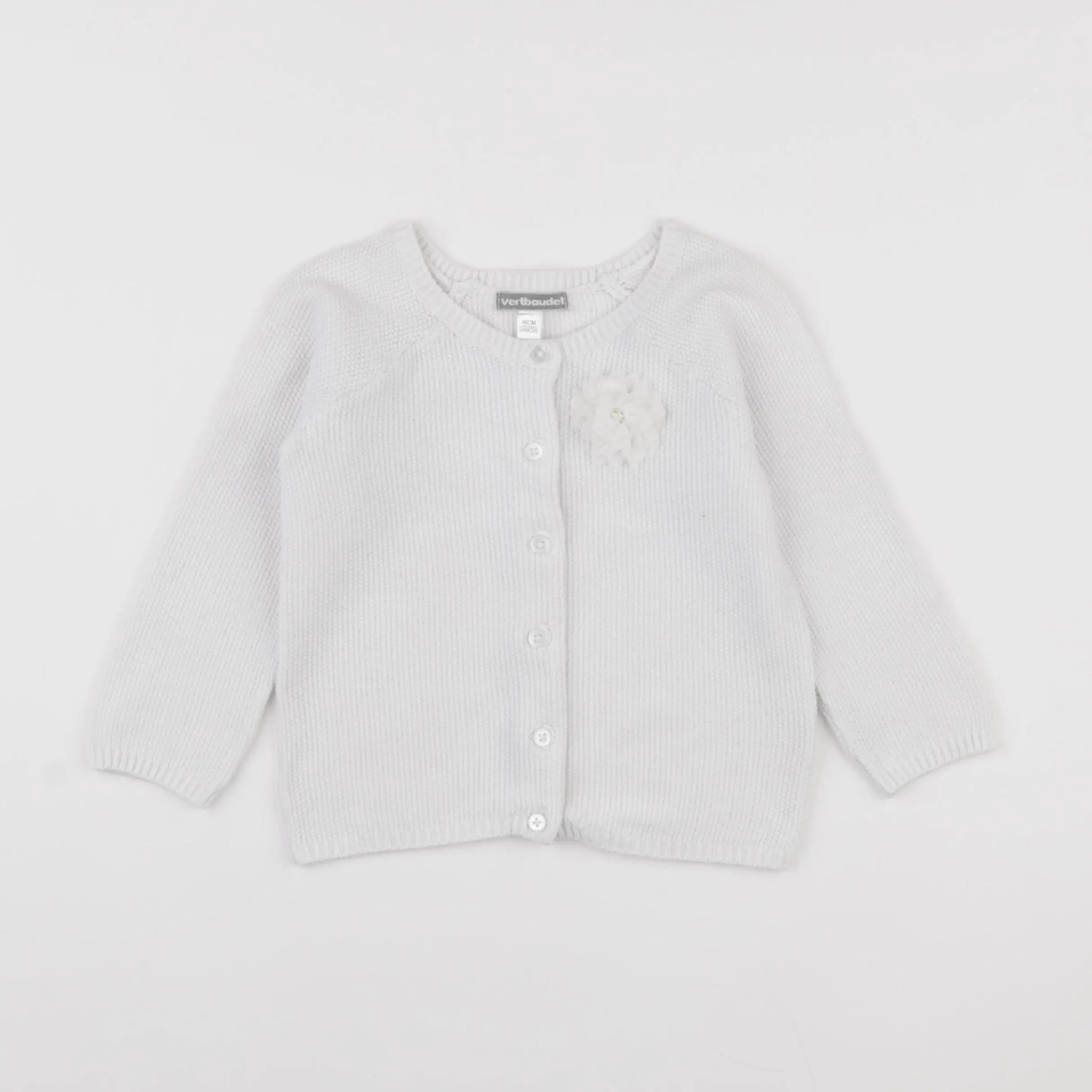 Vertbaudet - gilet blanc - 24 mois