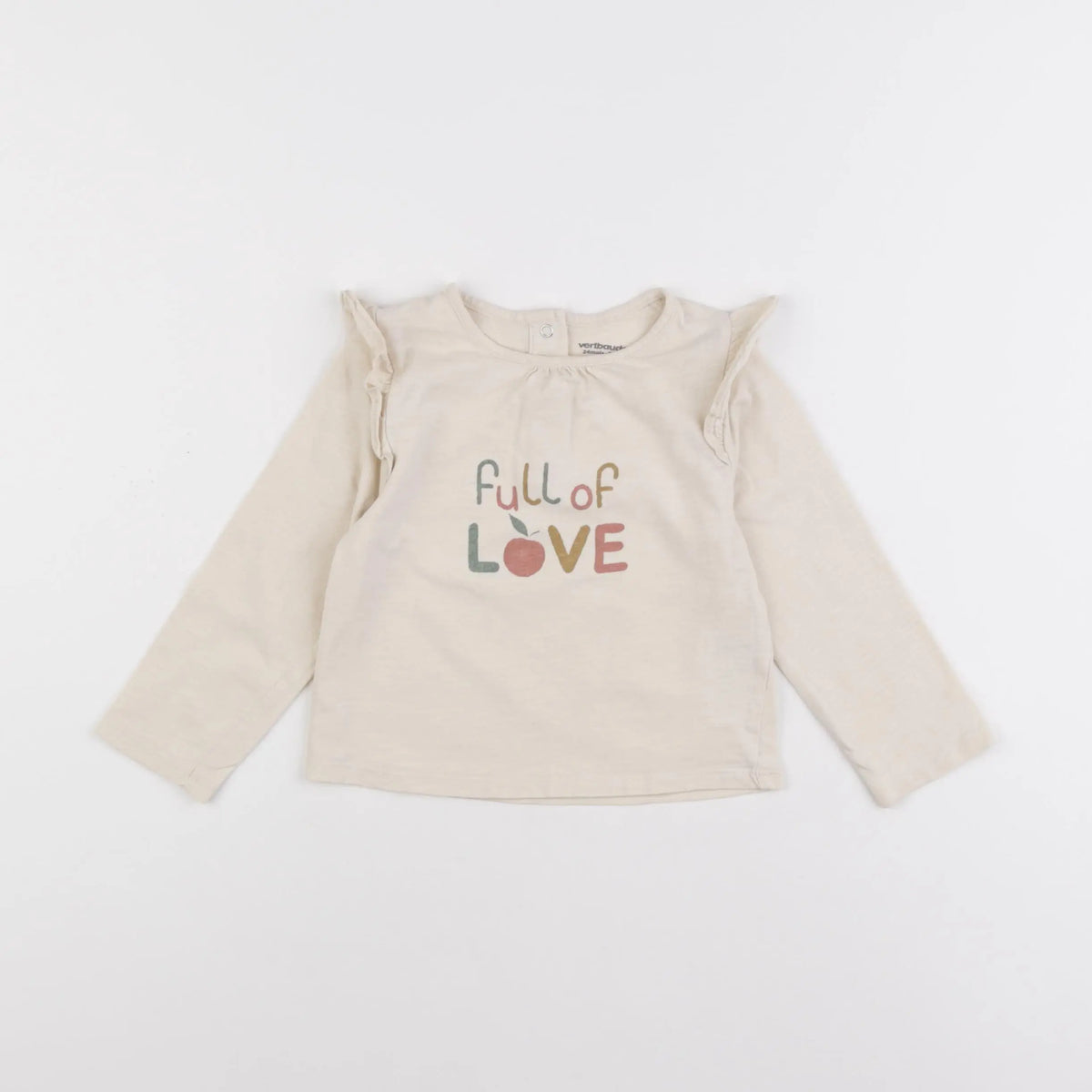 Vertbaudet - tee-shirt beige - 24 mois