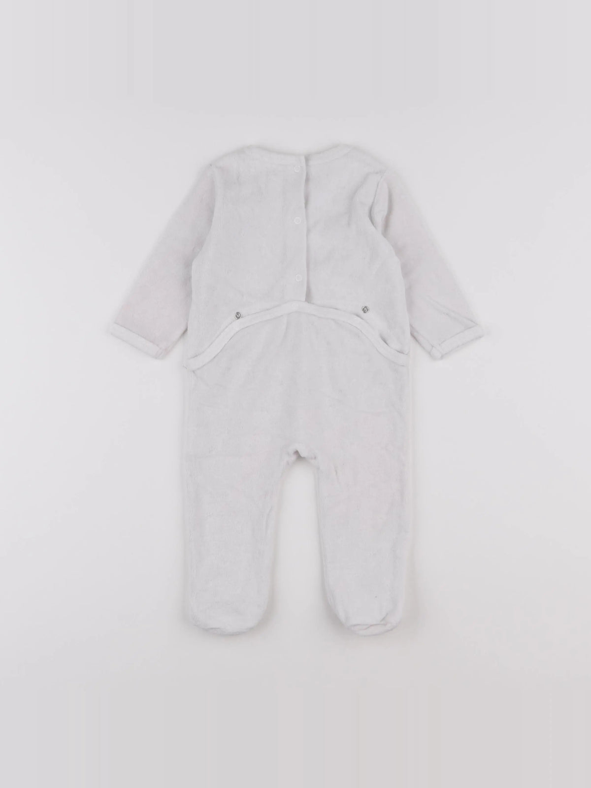Vertbaudet - pyjama velours blanc - 6 mois