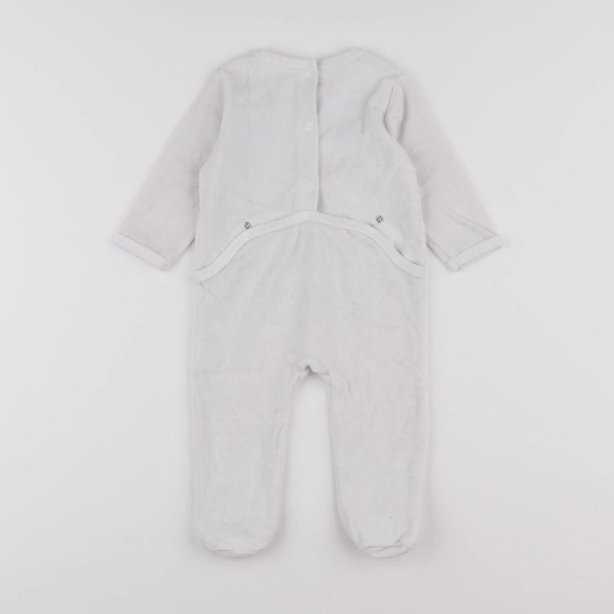 Vertbaudet - pyjama velours blanc - 6 mois