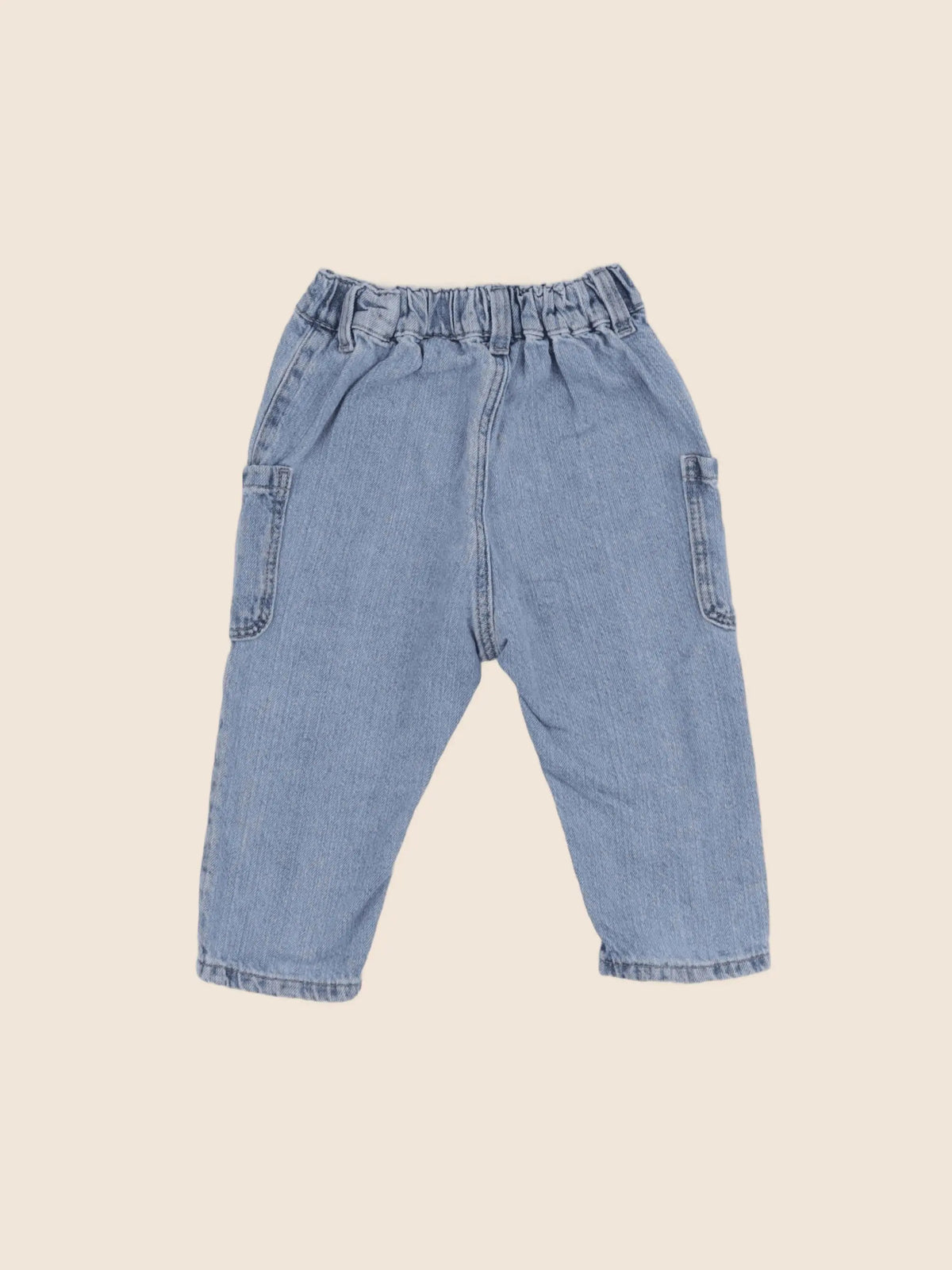 H&M - jean bleu - 9/12 mois