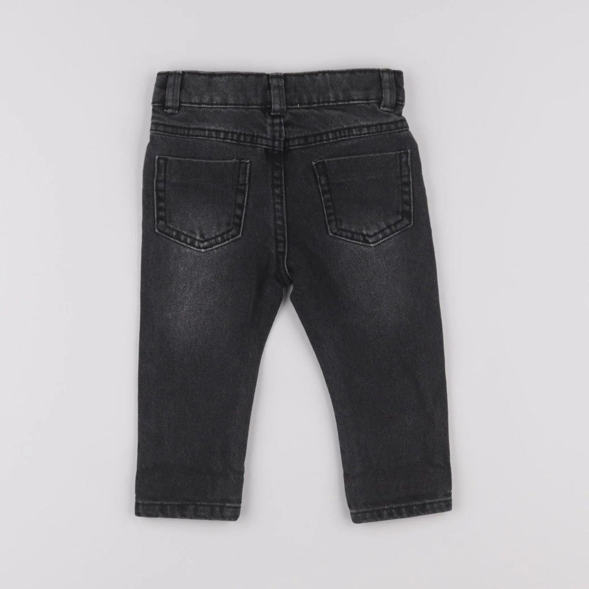 Vertbaudet - jean beige, noir - 9 mois