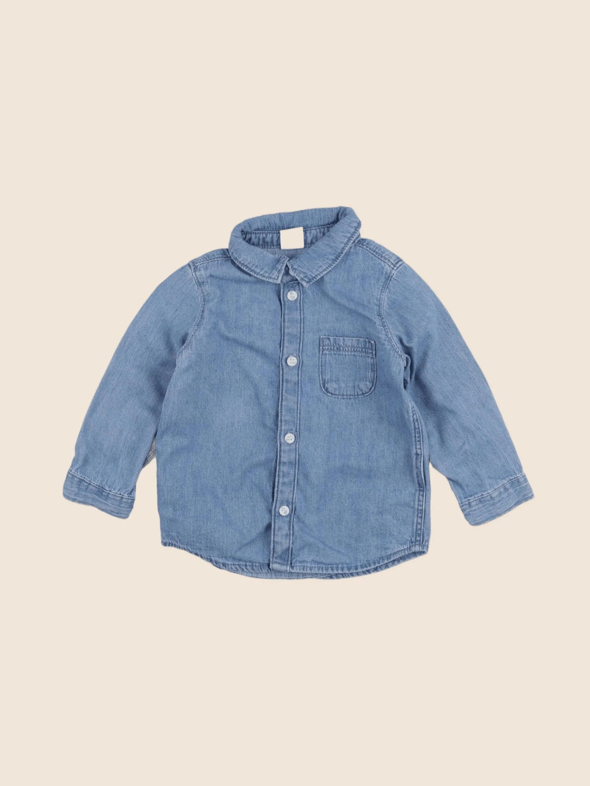 H&M - chemise bleu - 9/12 mois