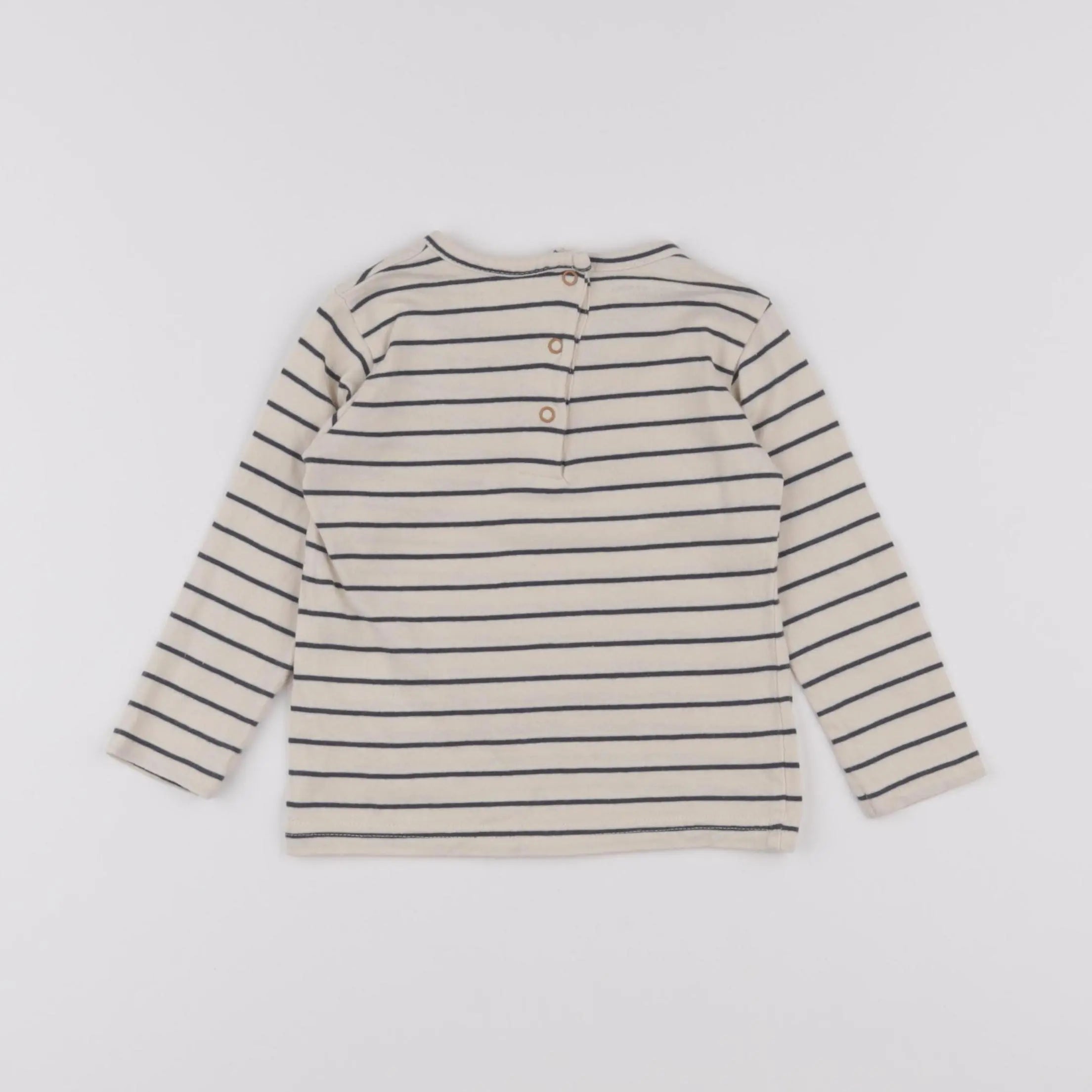 Vertbaudet - tee-shirt beige - 12 mois