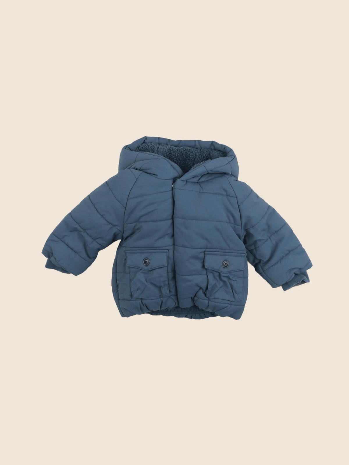 Vertbaudet - doudoune bleu - 12 mois