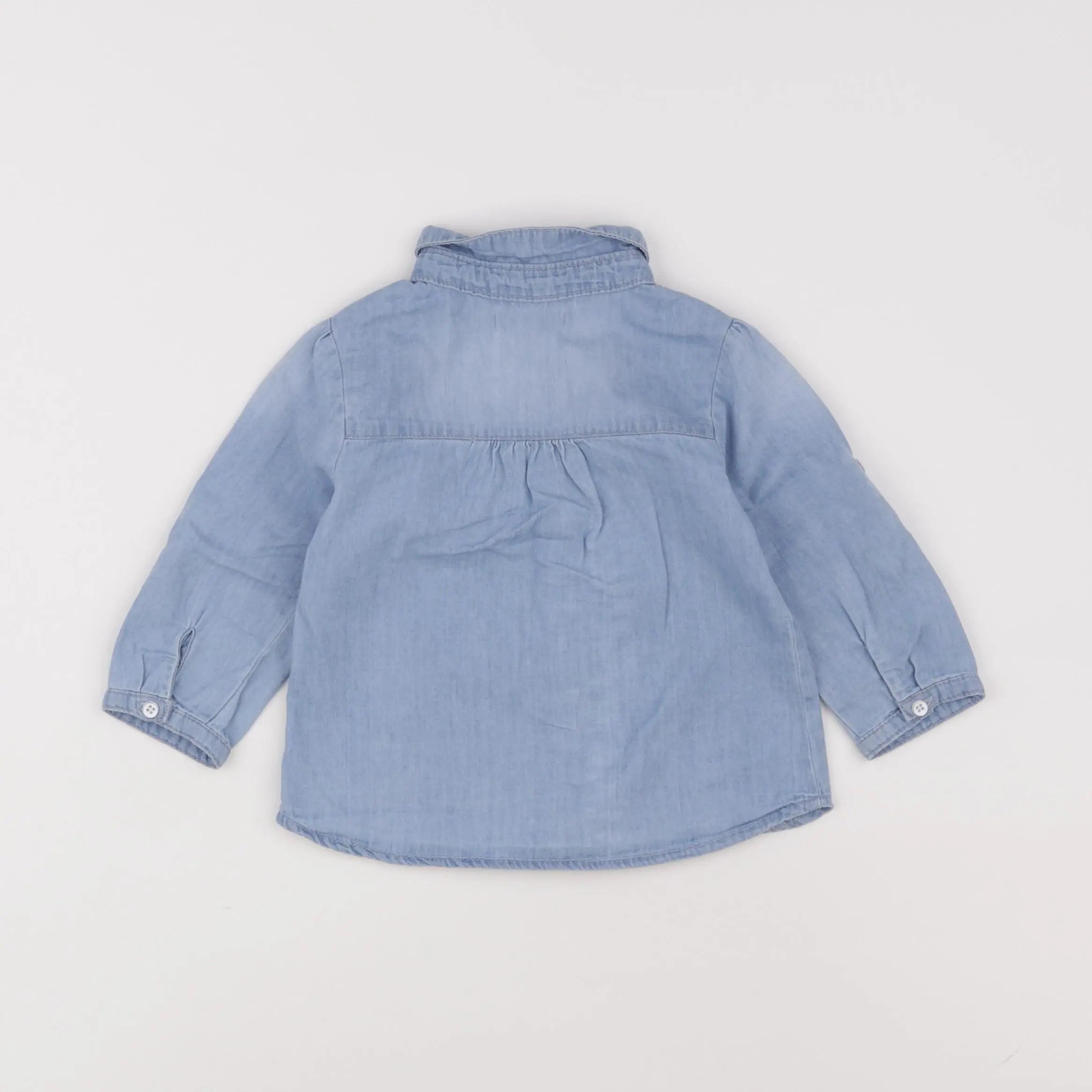 Vertbaudet - blouse bleu - 9 mois