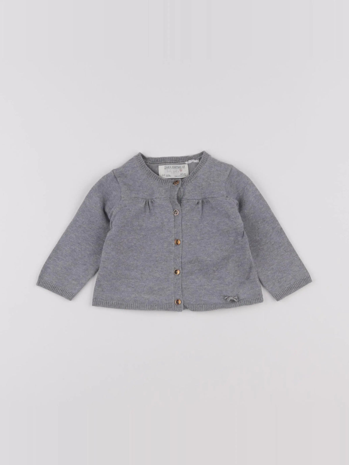 Zara - gilet gris - 3/6 mois