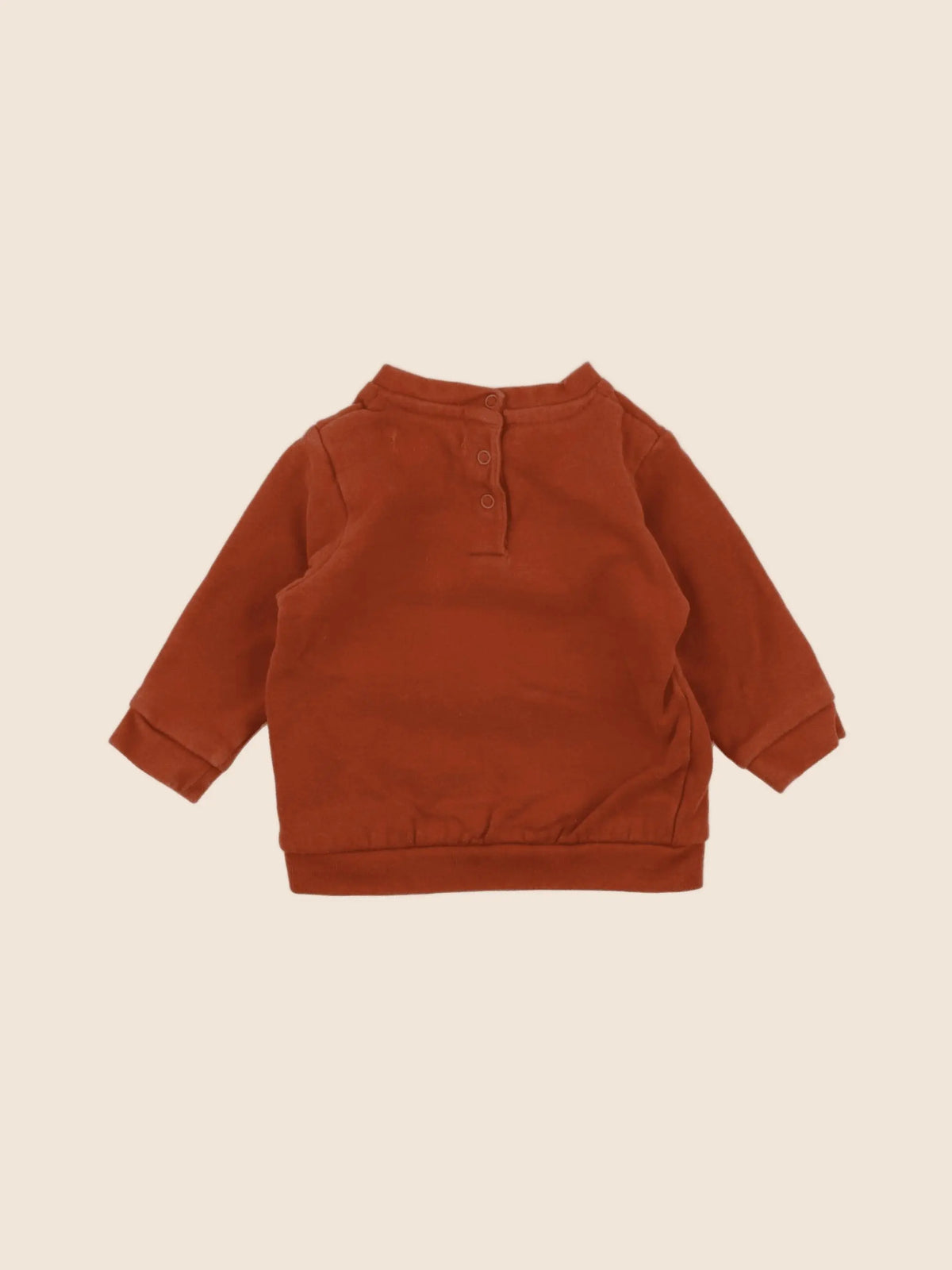Vertbaudet - sweat marron - 6 mois