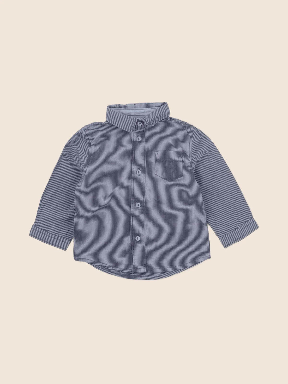 Vertbaudet - chemise bleu - 6 mois