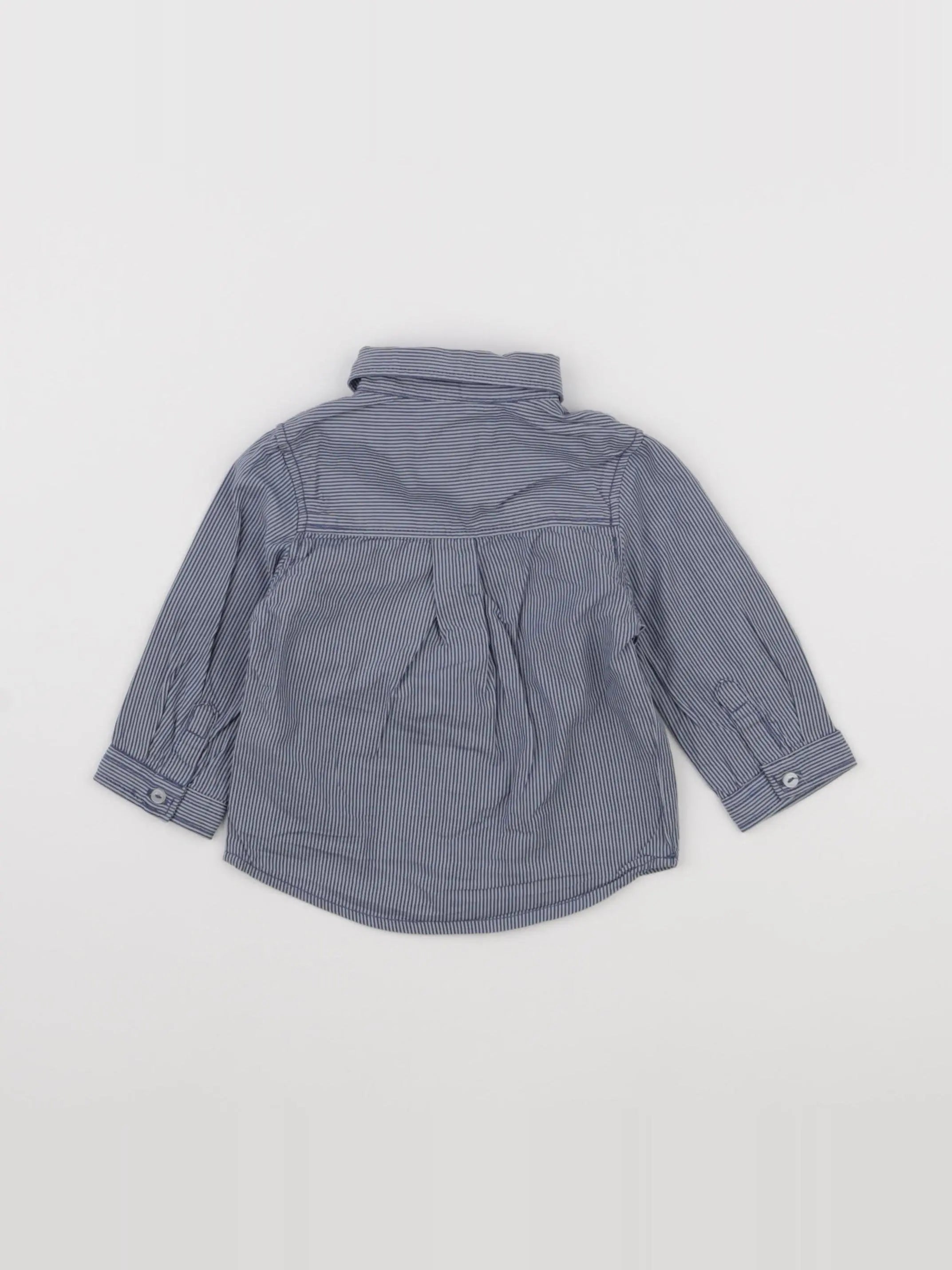 Vertbaudet - chemise bleu - 6 mois