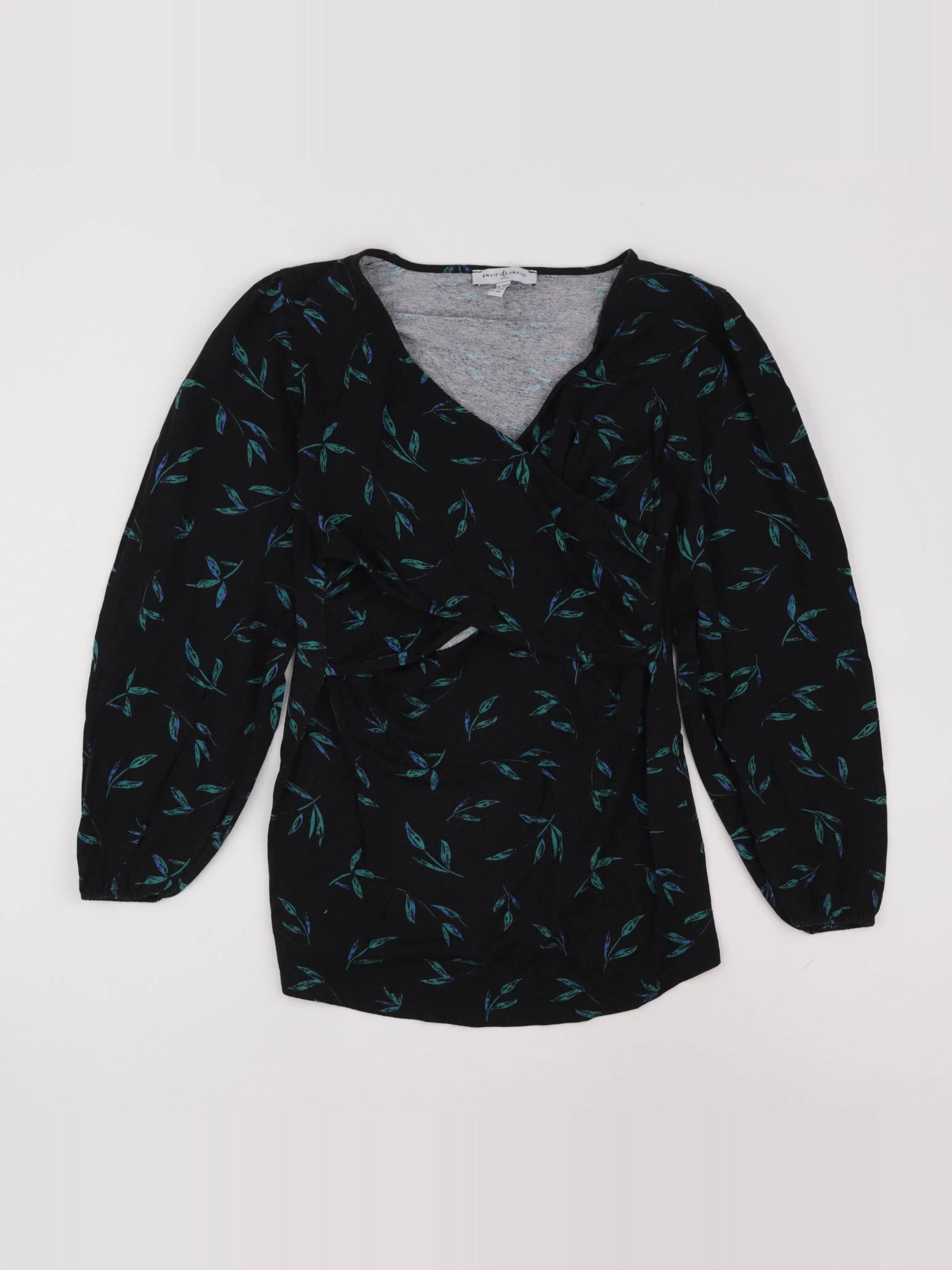 Envie de fraise - tee-shirt grossesse, allaitement noir - 38 à 40