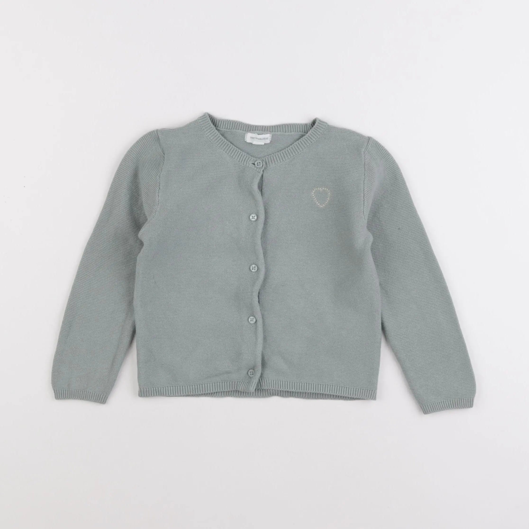 Vertbaudet - gilet vert - 24 mois