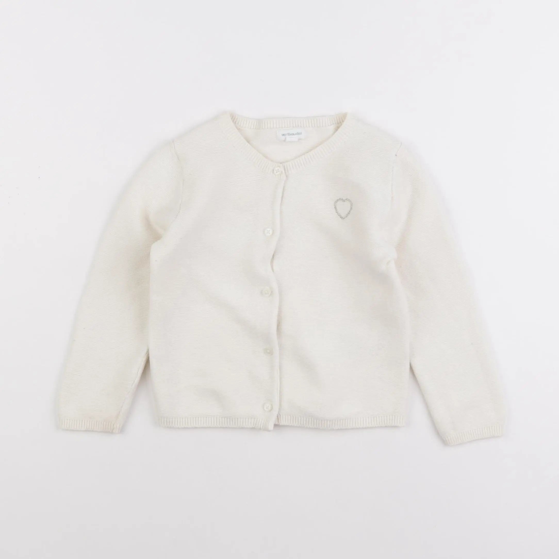 Vertbaudet - gilet blanc - 24 mois