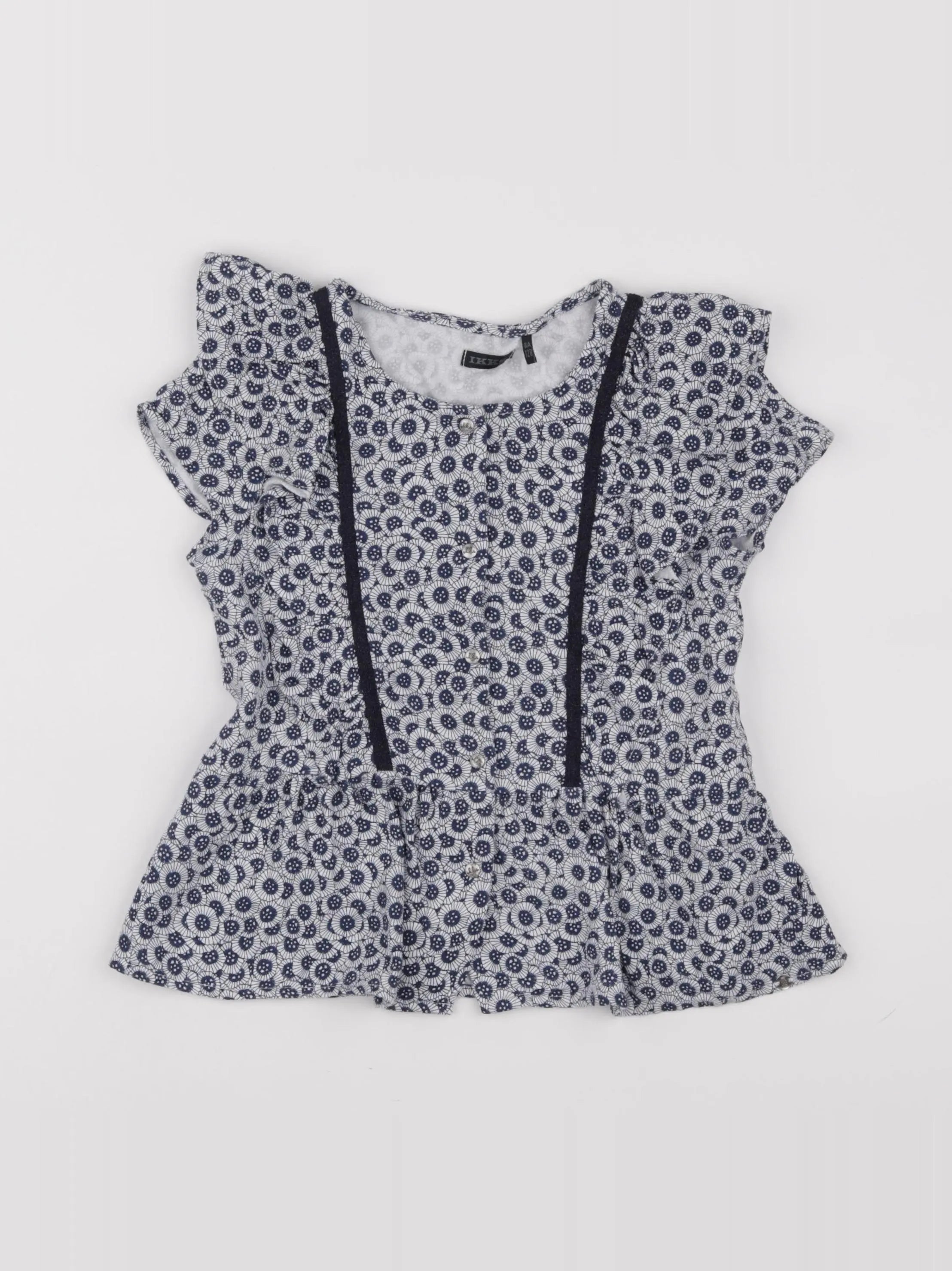 IKKS - blouse bleu, blanc - 8 ans