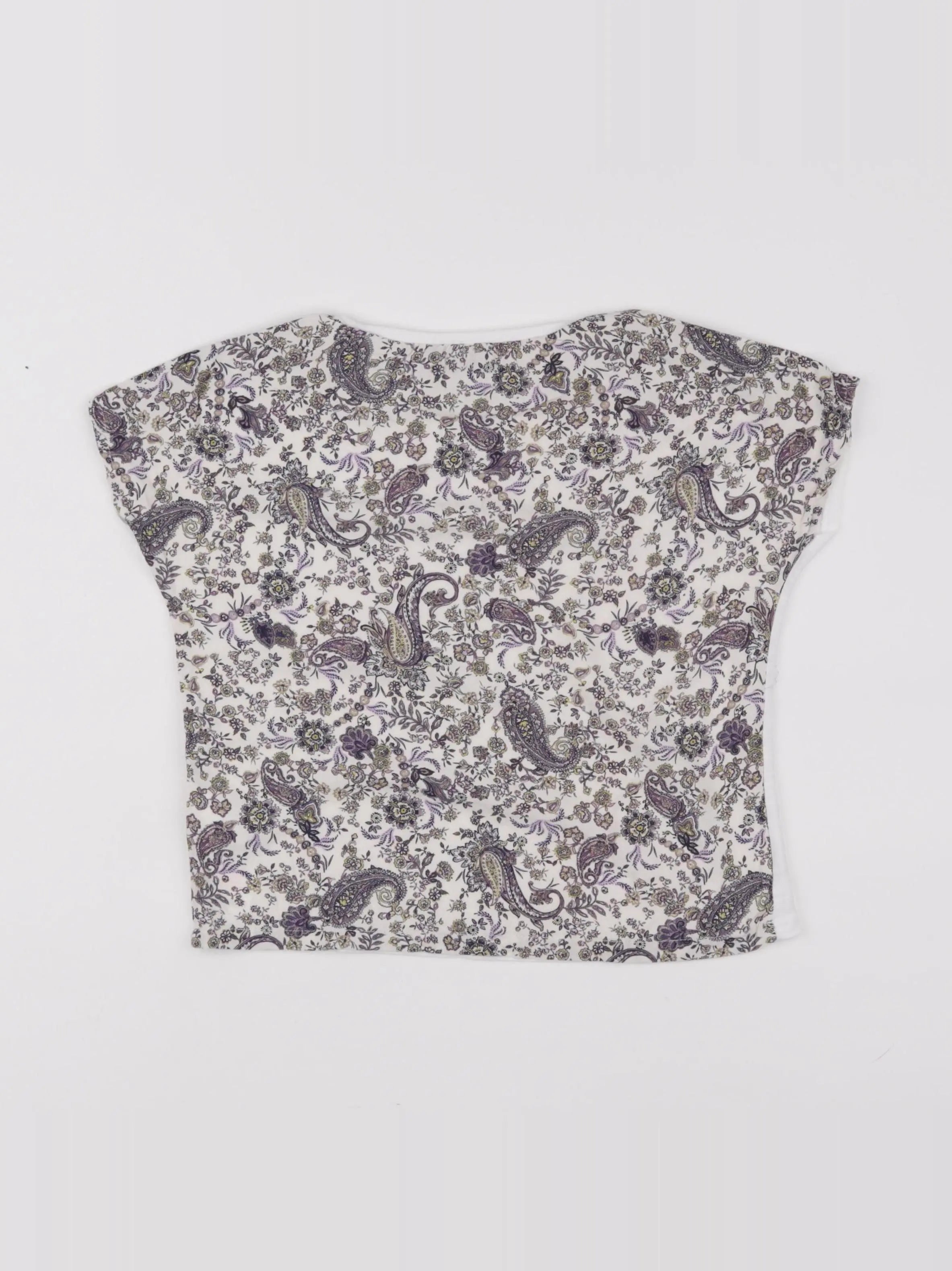 IKKS - tee-shirt blanc, violet - 8 ans