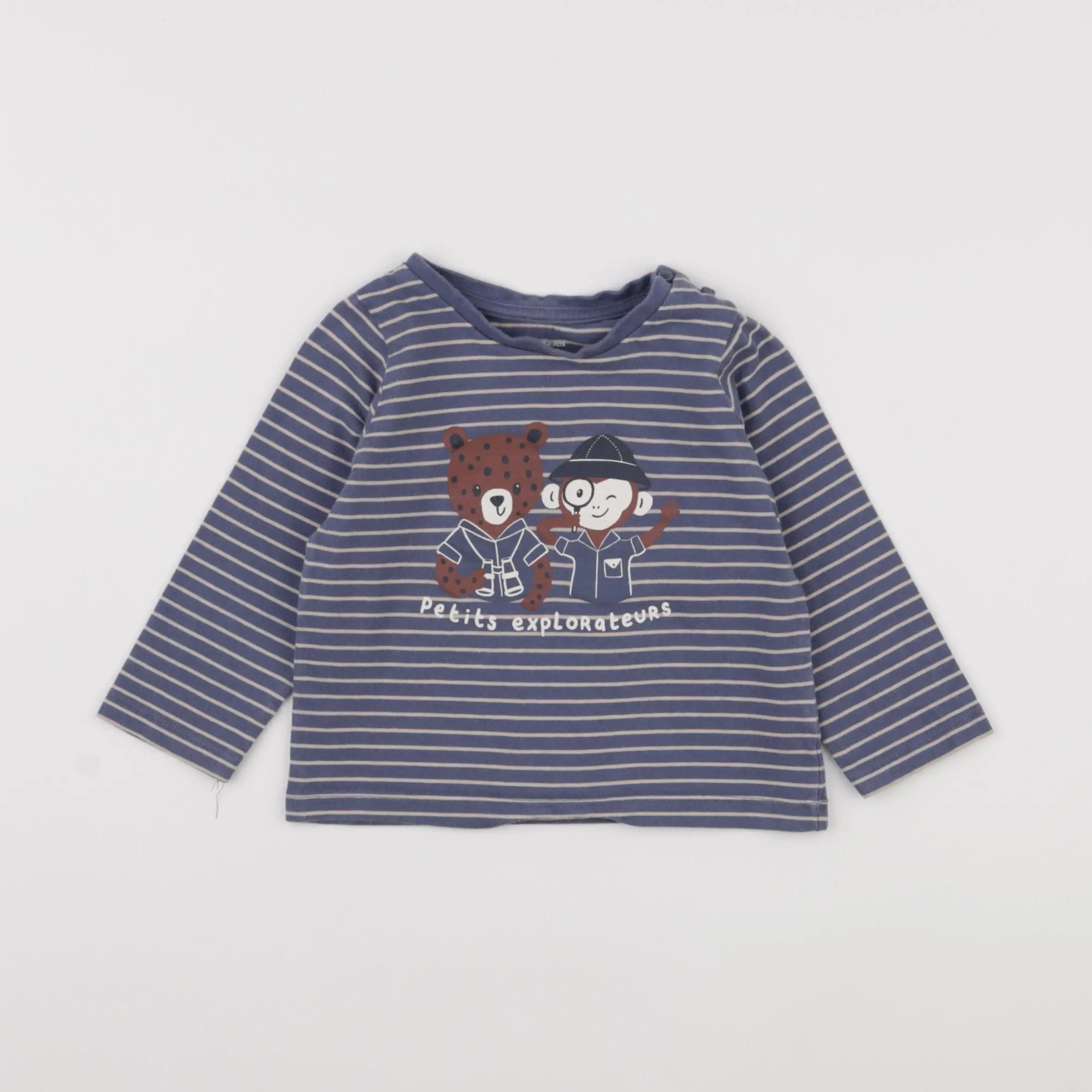 Vertbaudet - tee-shirt bleu - 18 mois