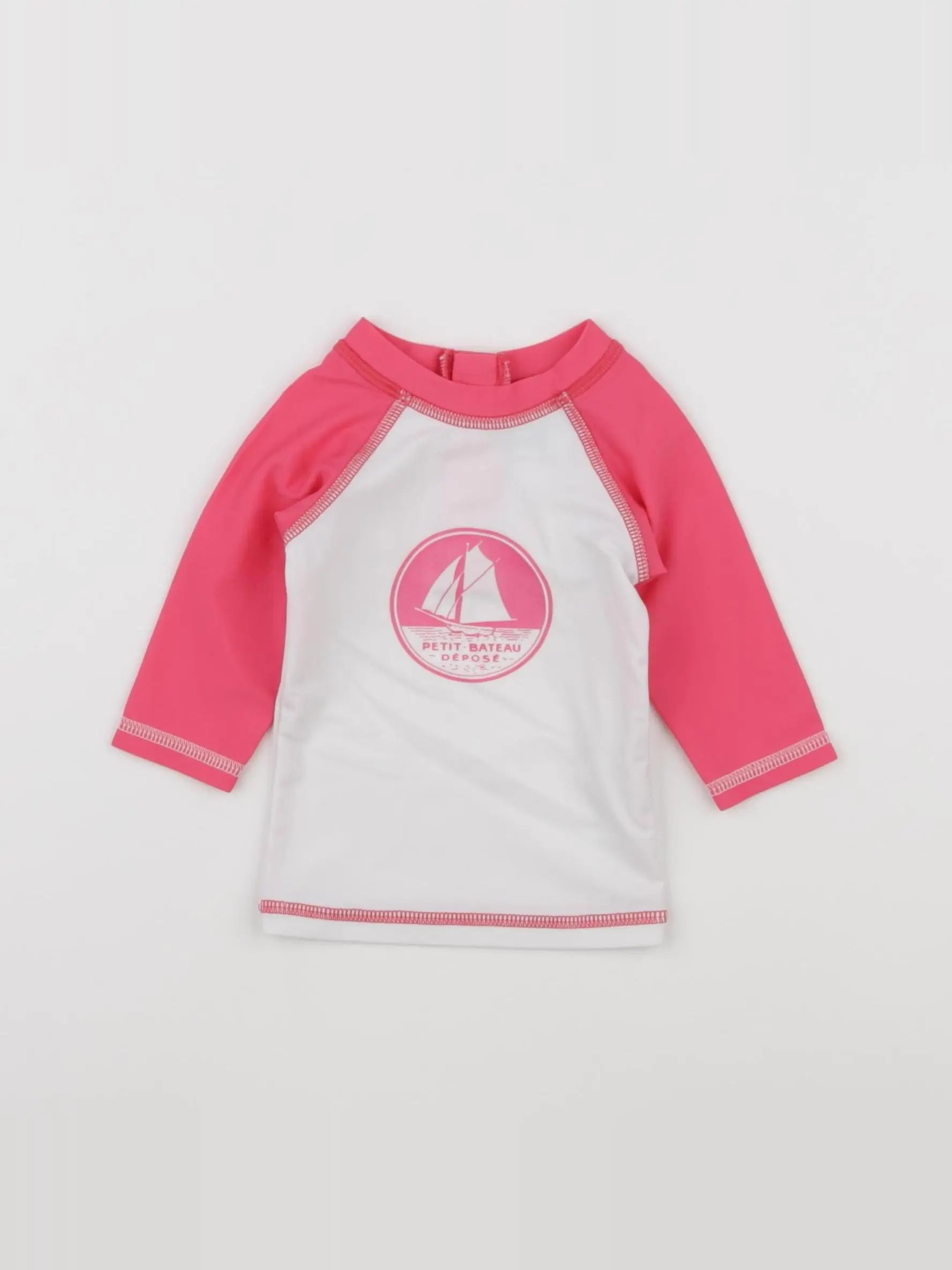 Petit Bateau - tee-shirt de bain rose - 6 mois