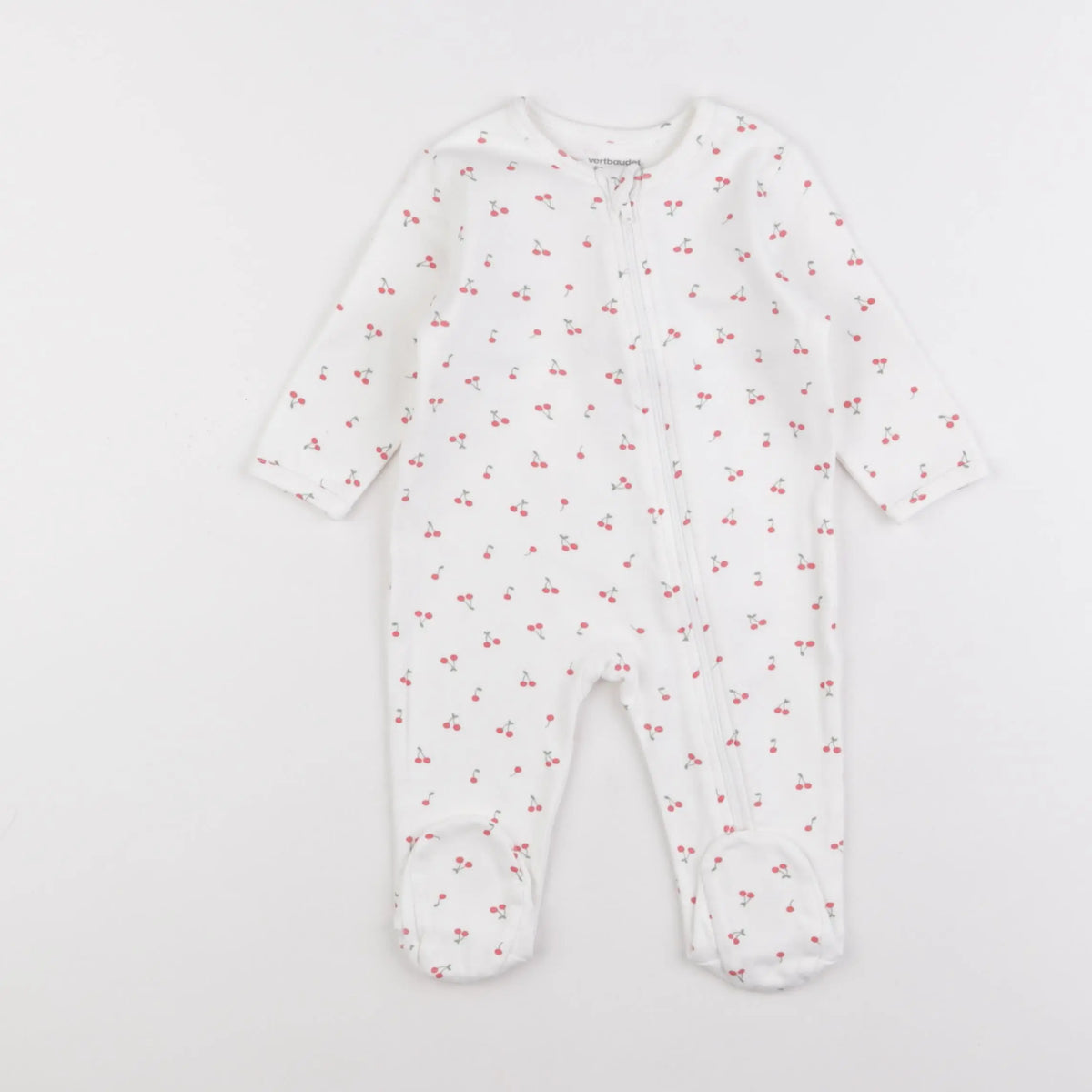 Vertbaudet - pyjama coton rouge - 6 mois