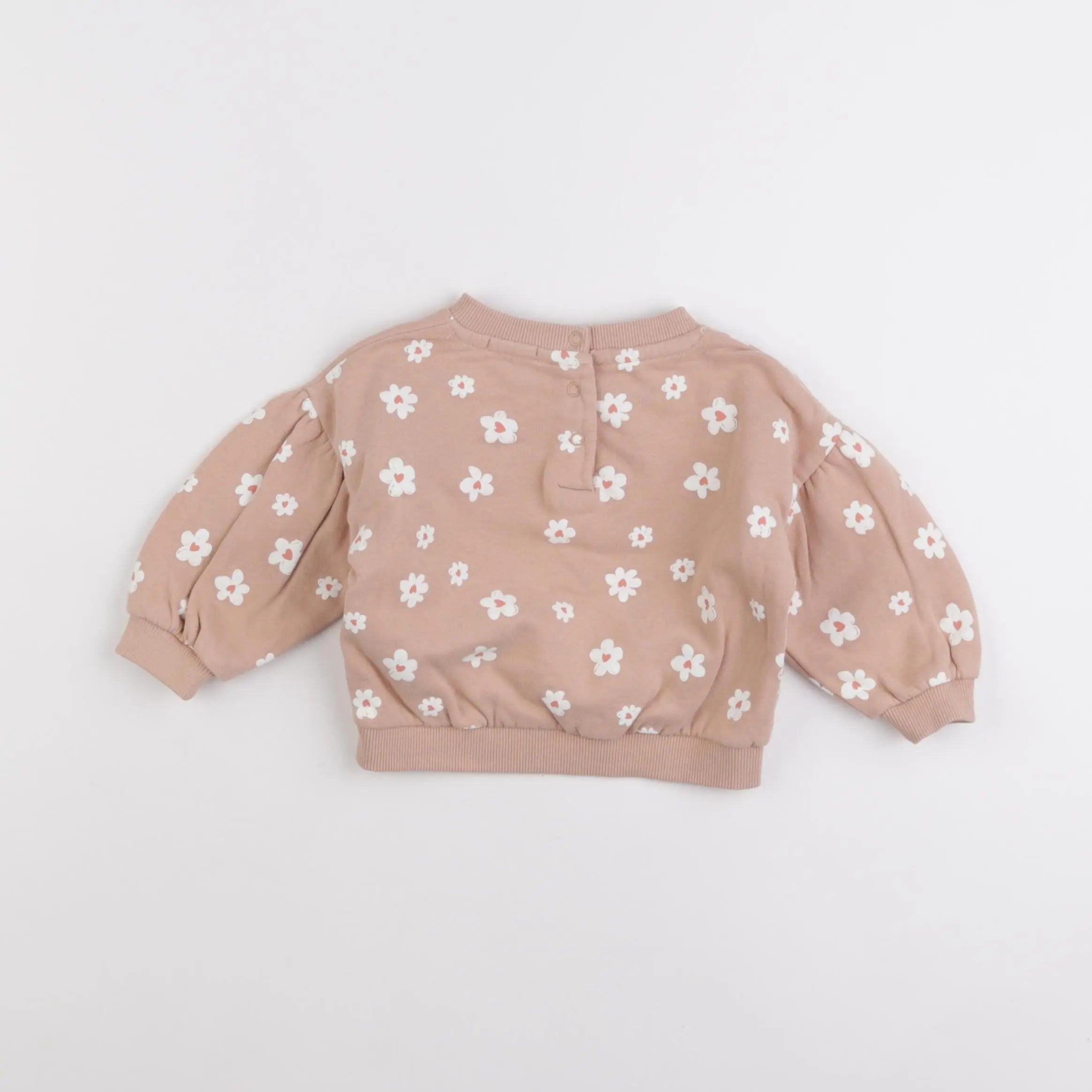 Vertbaudet - sweat rose - 6 mois