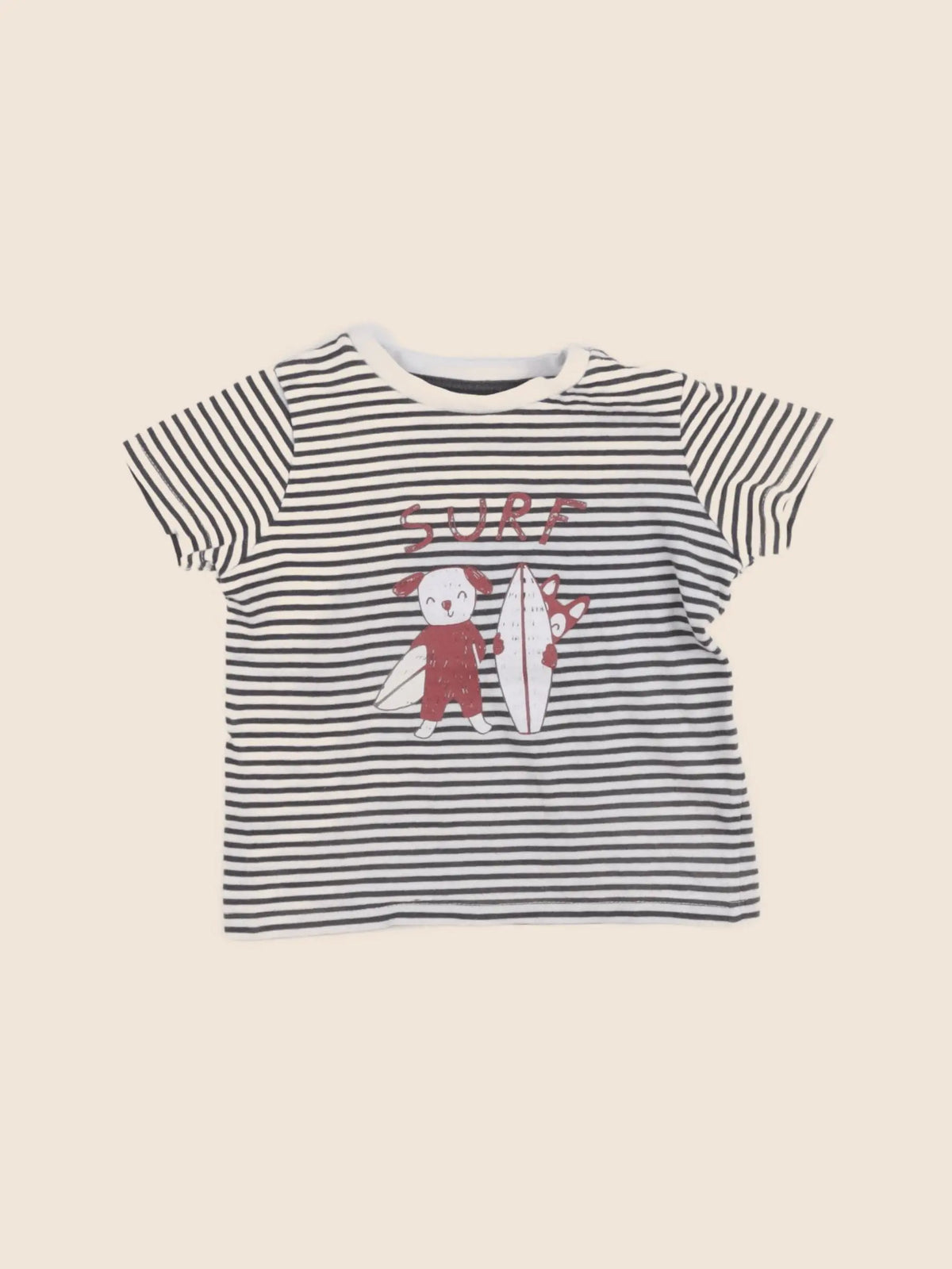 Vertbaudet - tee-shirt bleu - 12 mois