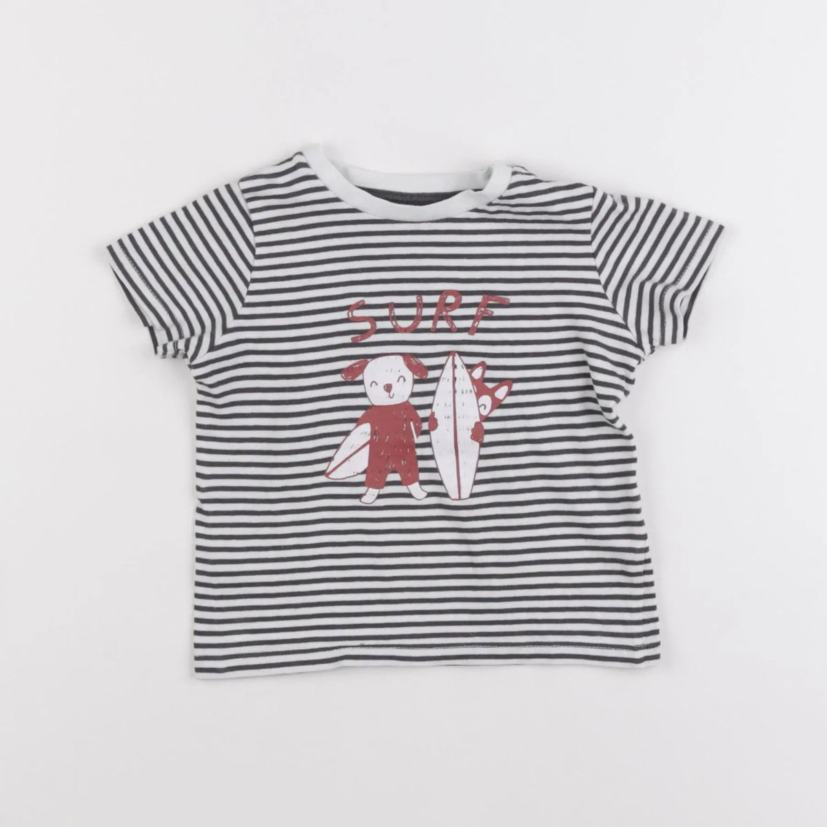 Vertbaudet - tee-shirt bleu - 12 mois
