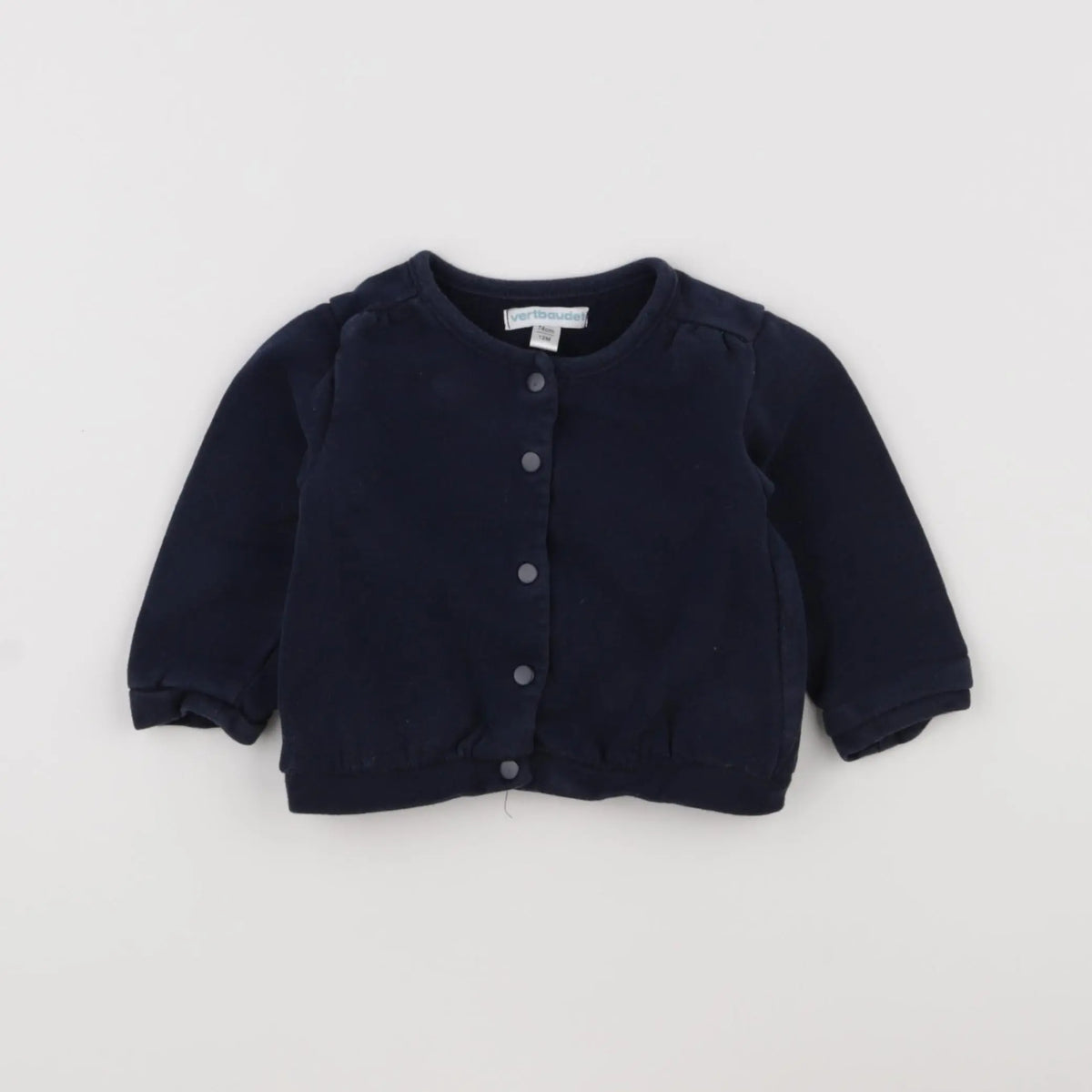 Vertbaudet - sweat bleu - 12 mois