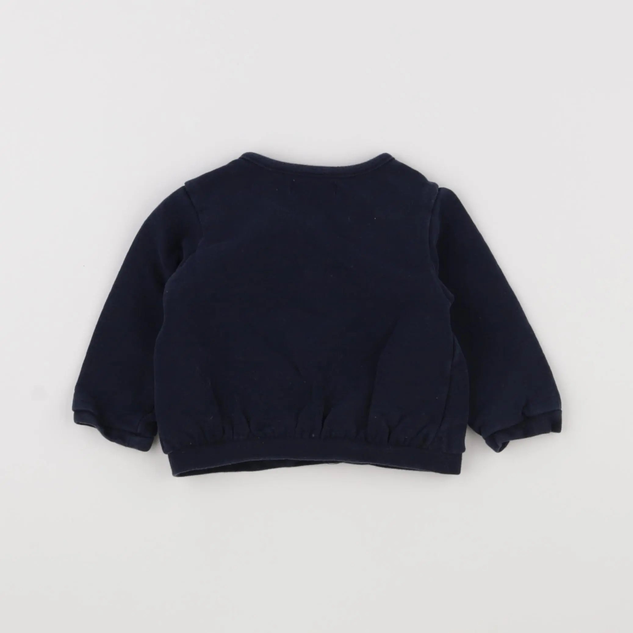 Vertbaudet - sweat bleu - 12 mois